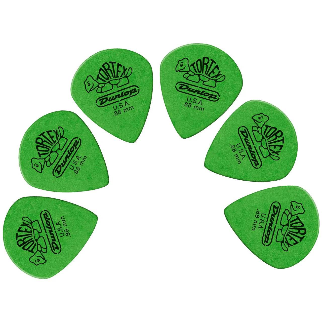 Dunlop 498P Tortex Jazz III XL Guitar Picks - Green - Pack of 12