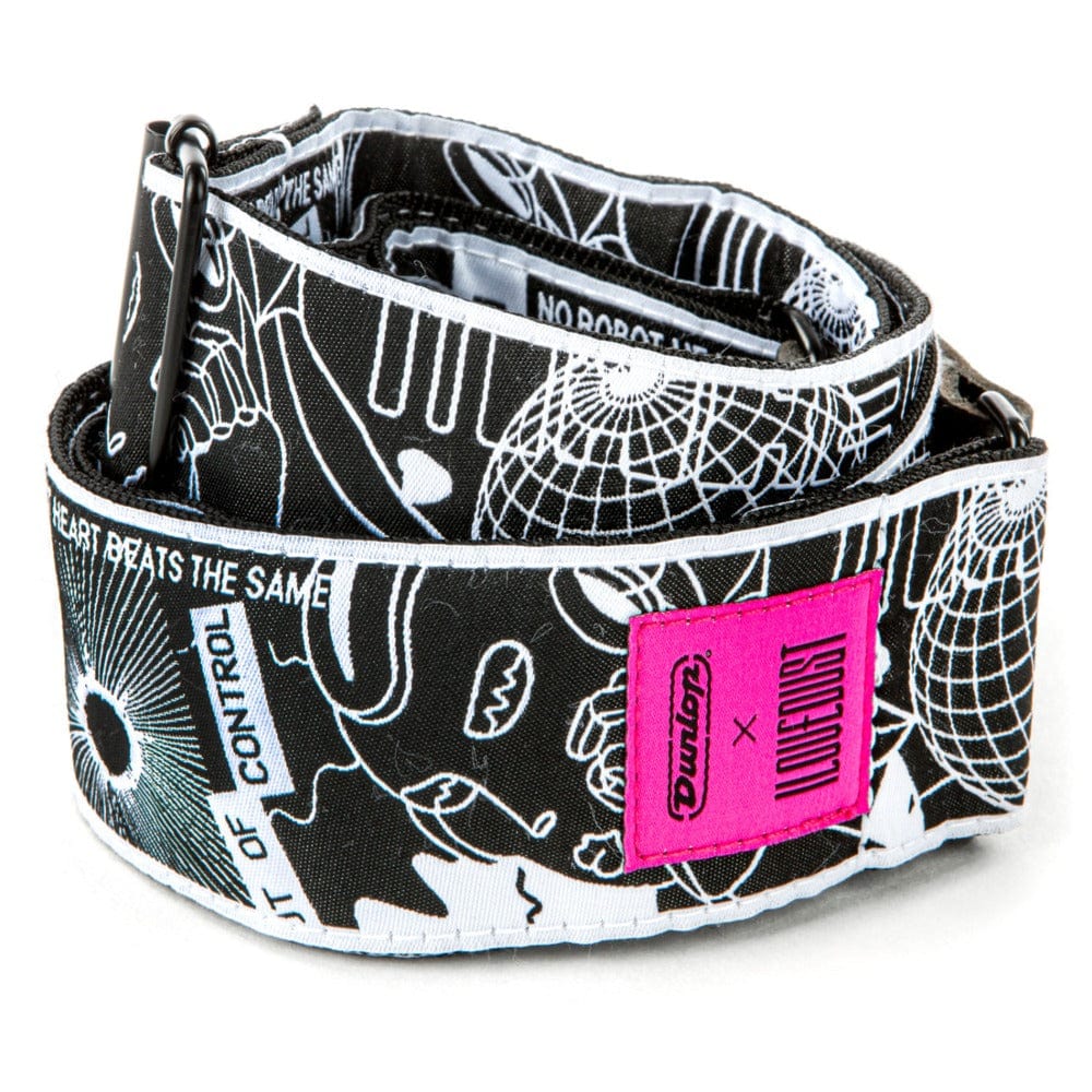 Dunlop ILD11 ILOVEDUST Robot Heart Guitar Strap - Image 2