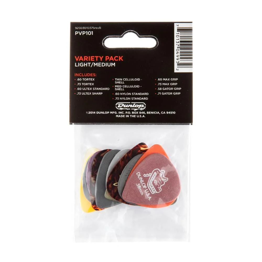 Dunlop PVP101 Variety Pack Guitar Picks- Pack of 12 - Image 2