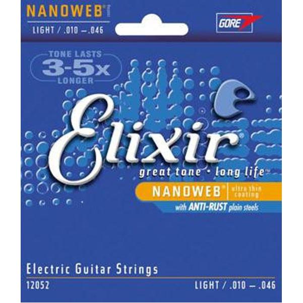 Elixir 12052 Light Nanoweb Electric Guitar Strings - 0.10-0.46