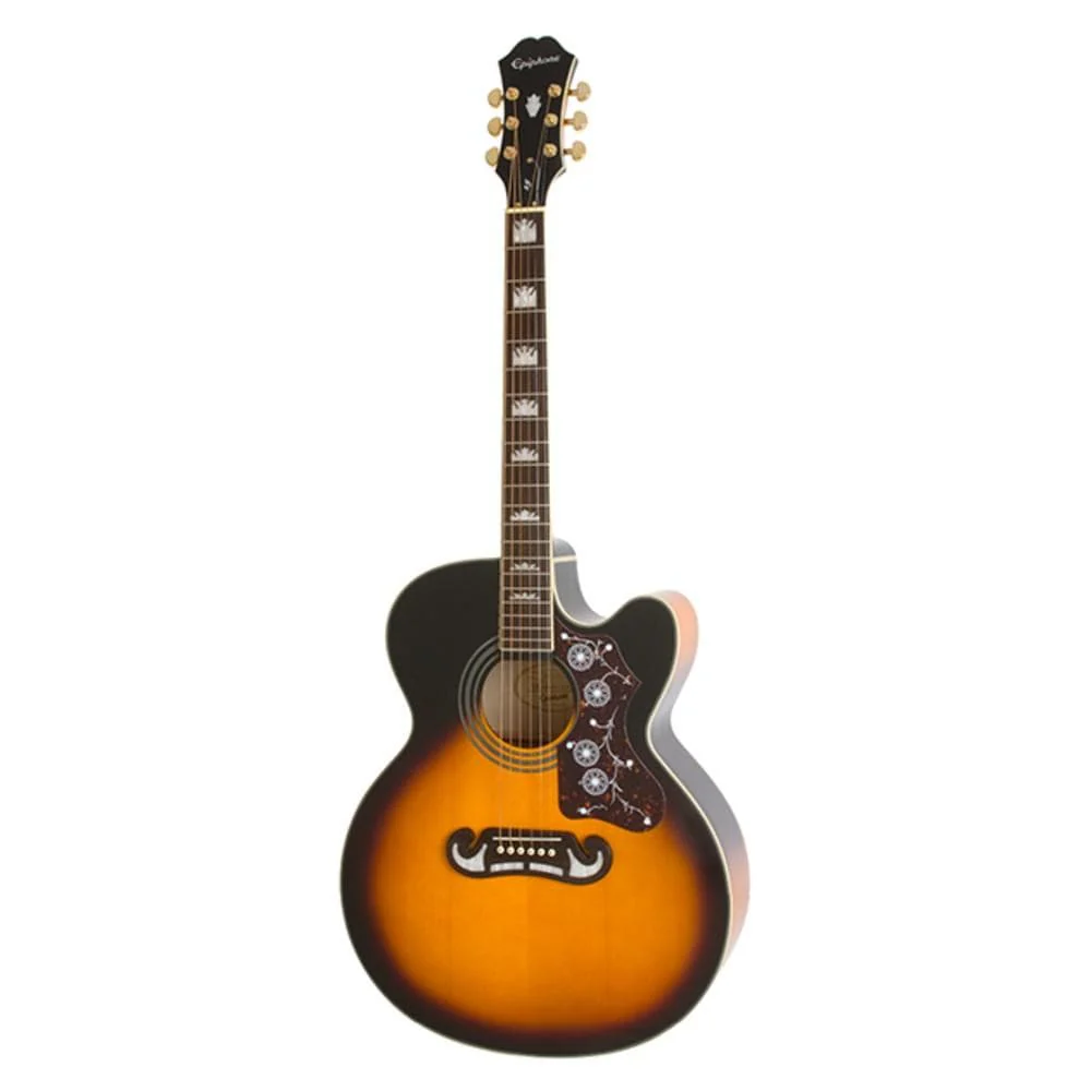 Epiphone J-200 EC Studio 6 String Electro Acoustic Guitar - Image 2