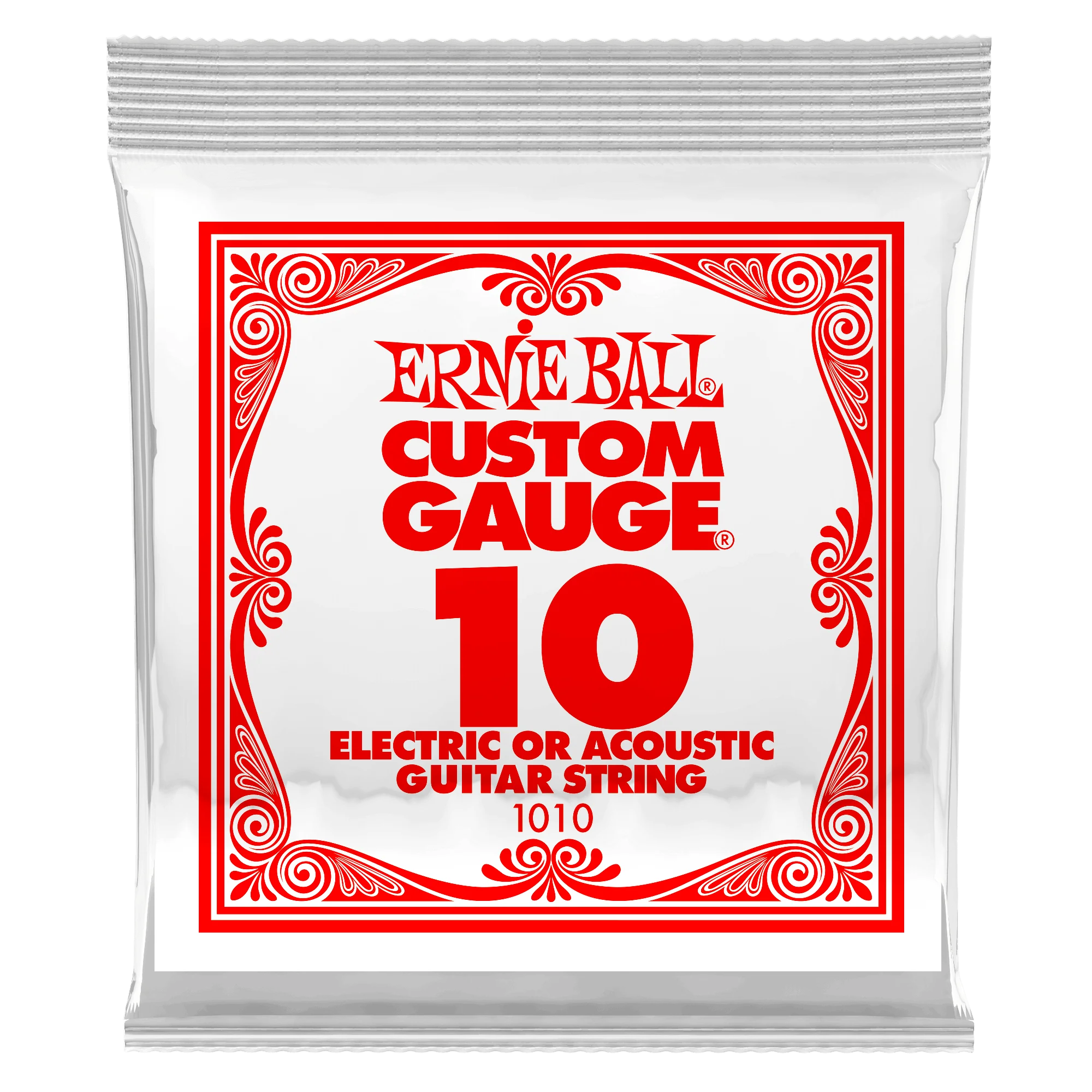Ernie Ball 1010 Nickel Plated Guitar String - Single - 0.010