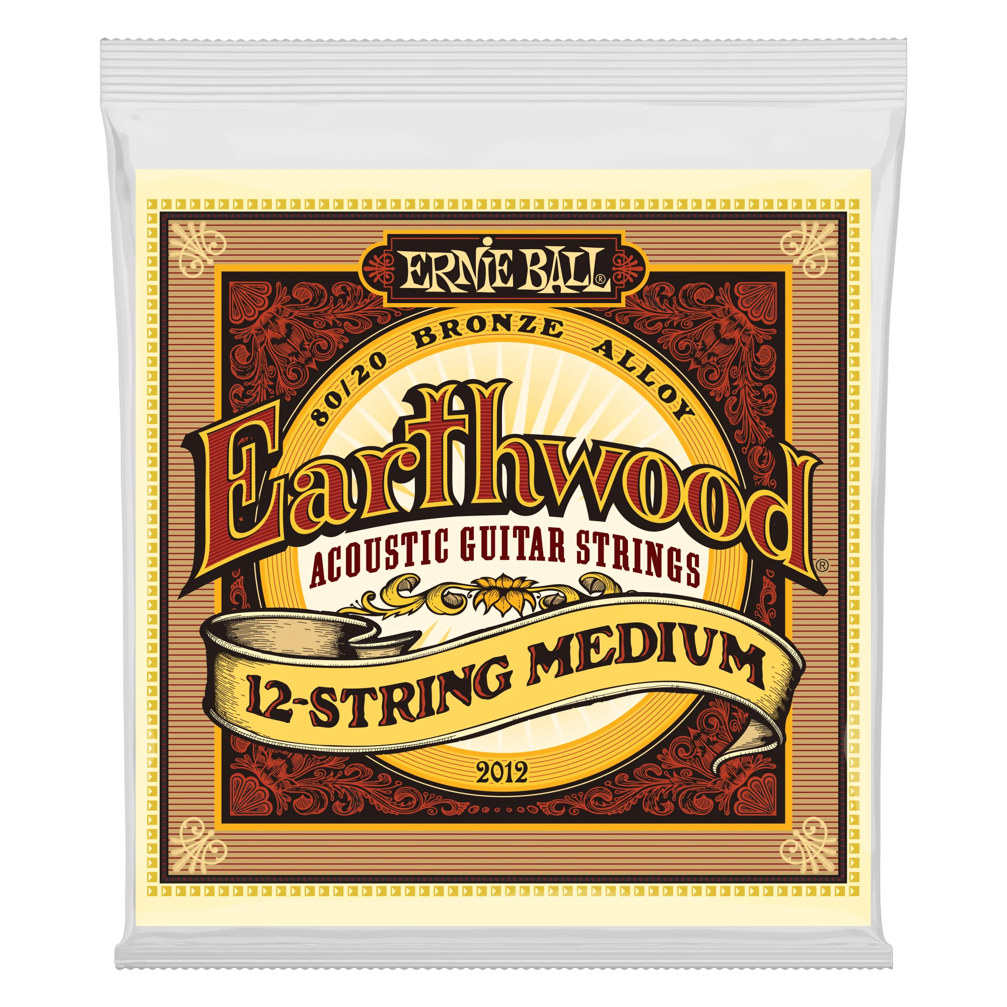 Ernie Ball 2012 Earthwood 80/20 Bronze 12 Acoustic Strings Medium