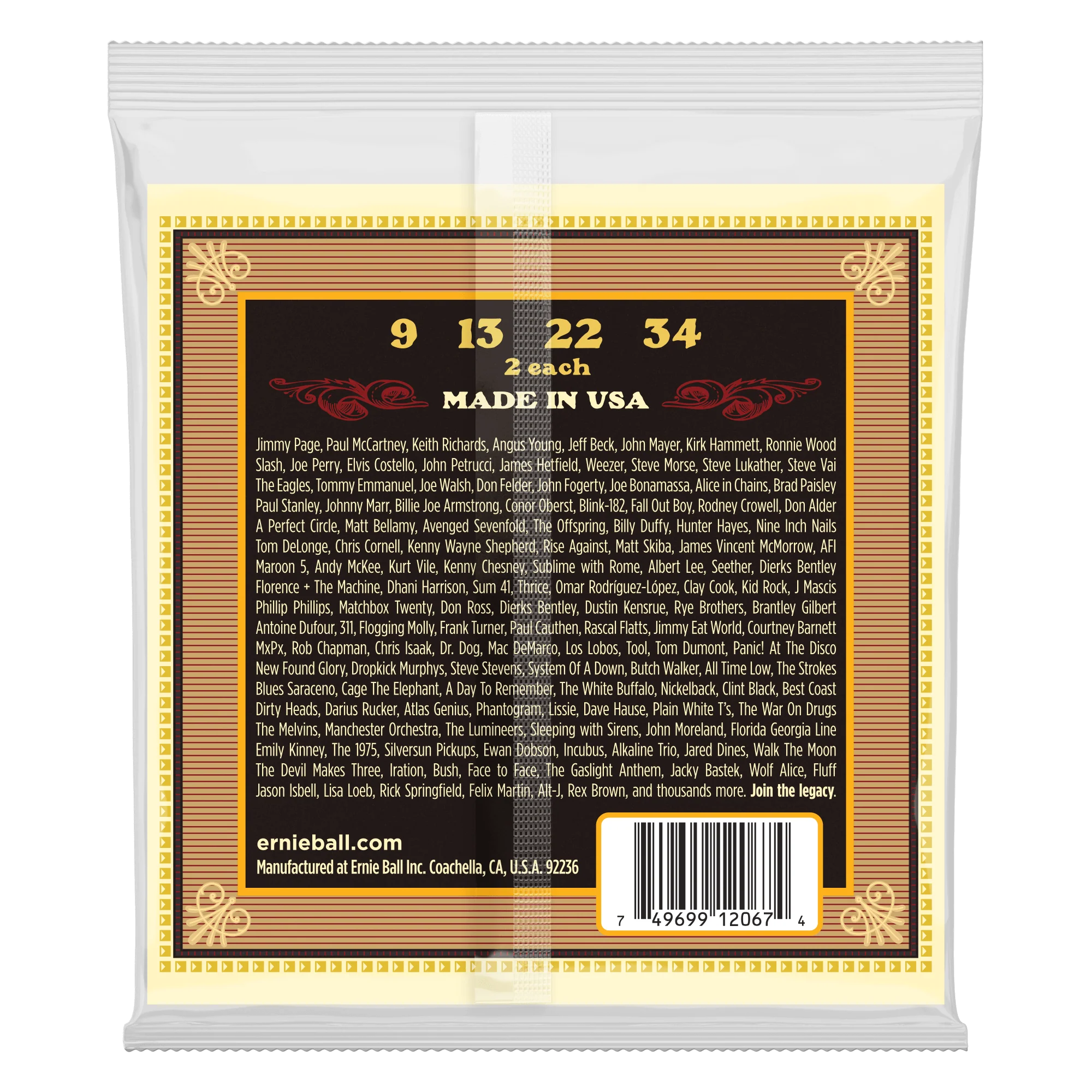 Ernie Ball 2067 Earthwood 80/20 Bronze Mandolin Light Strings - Image 2