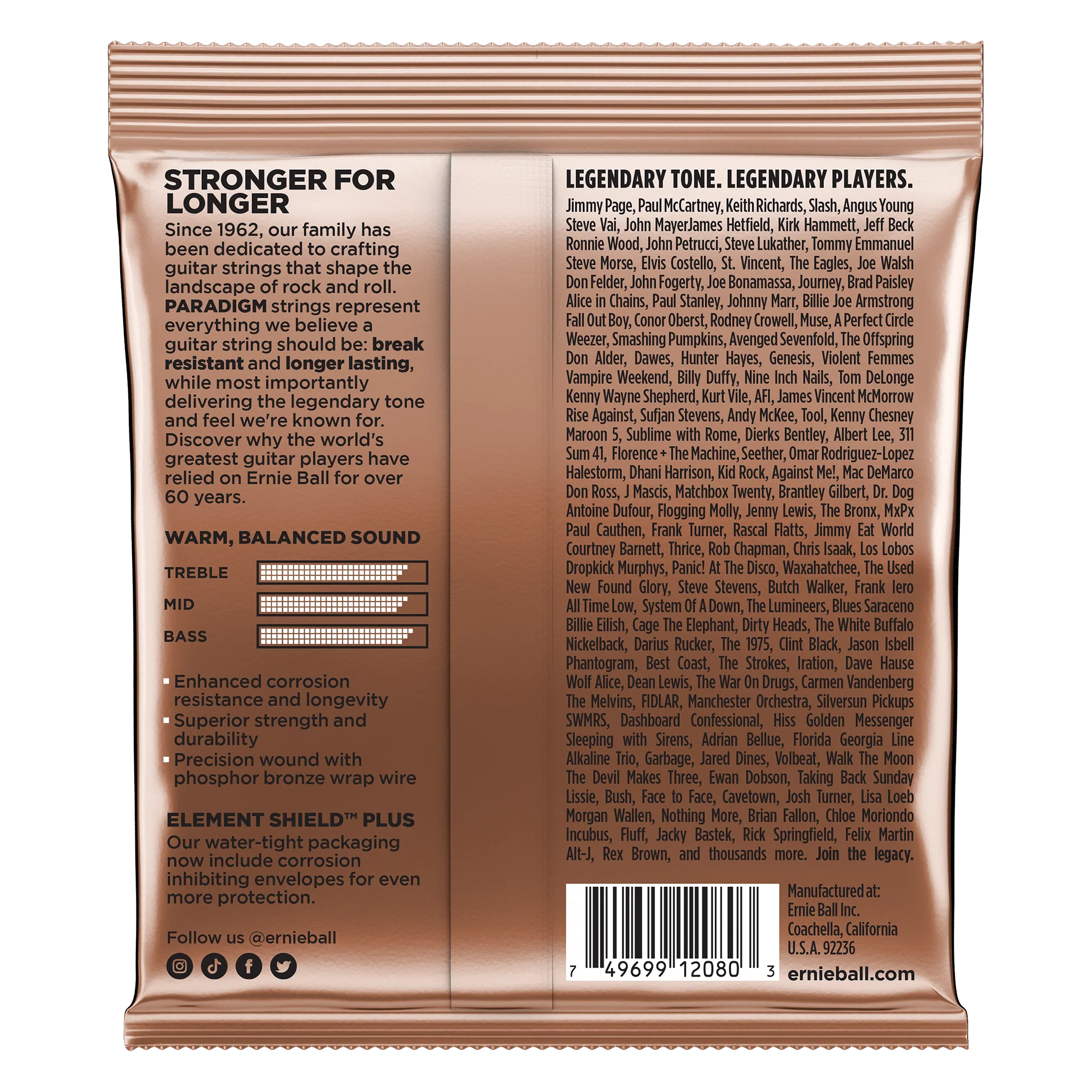 Ernie Ball 2080 Paradigm Extra Light Phosphor Bronze Acoustic Guitar Strings - 10-50 - Image 2