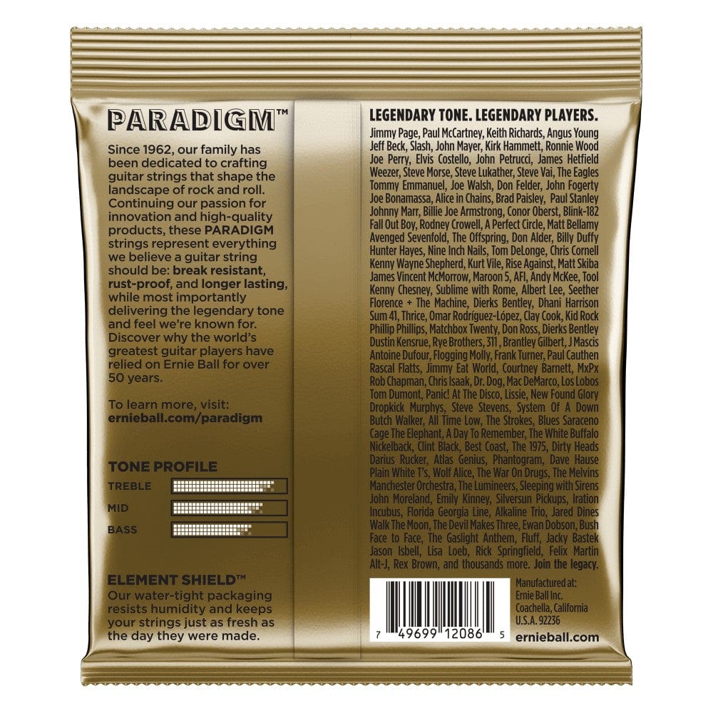Ernie Ball 2086 Paradigm Medium/Light 80/20 Acoustic Guitar Strings 12-54 - Image 2