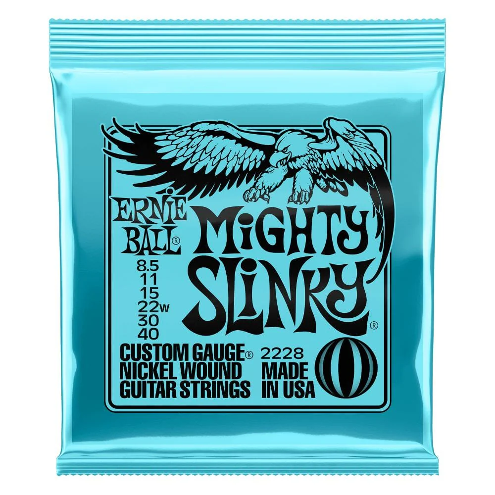 Ernie Ball 2228 Mighty Slinky Nickel Wound Electric Guitar Strings 8.5-40