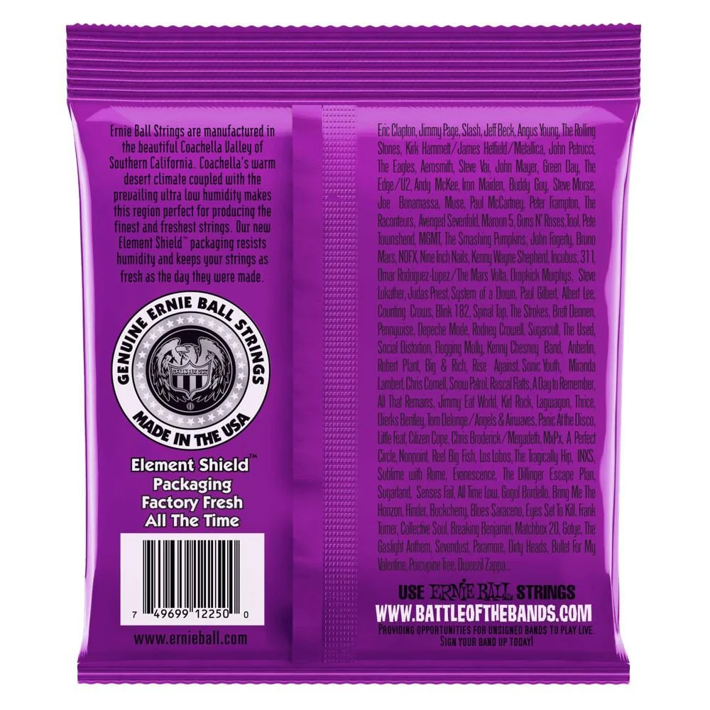 Ernie Ball 2250 Power Slinky Classic Rock n Roll Pure Nickel Wrap Electric Guitar Strings 11-48 - Image 2