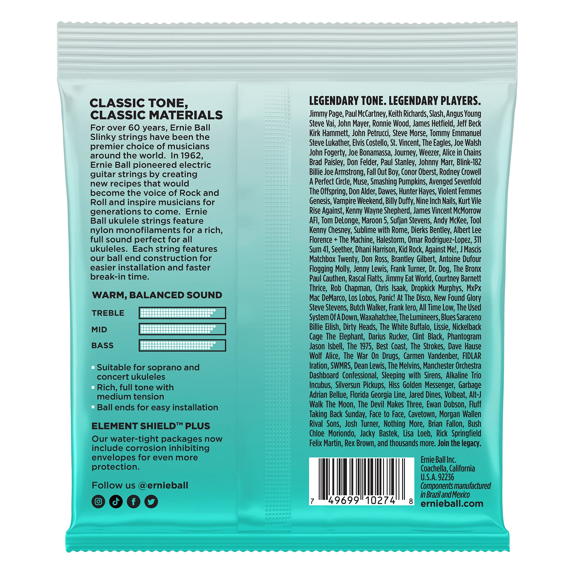 Ernie Ball 2326 Ball End Nylon Ukulele Strings - Black - Image 2