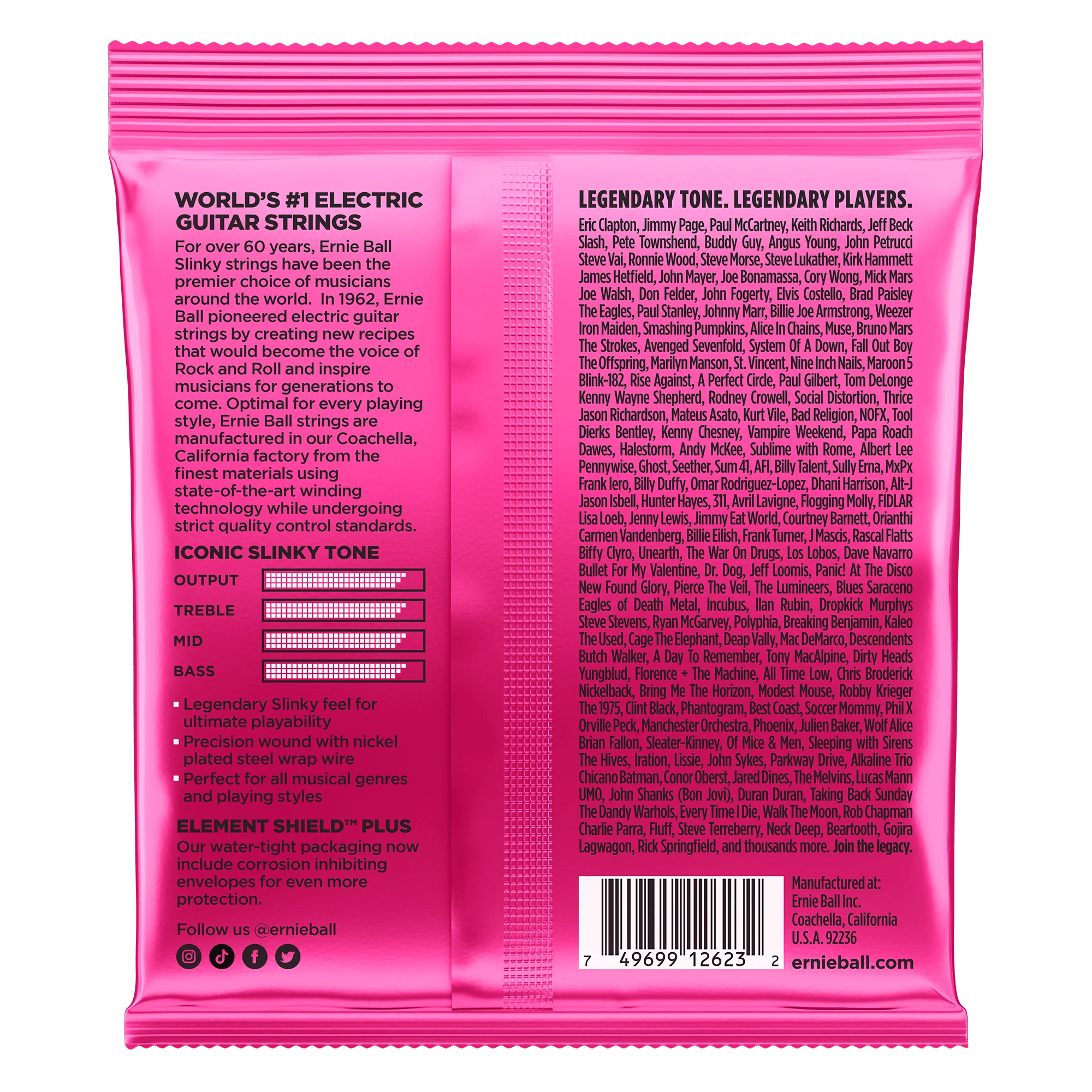 Ernie Ball 2623 Electric Guitar Strings, 7-String Super Slinky - 9-52 - Image 2
