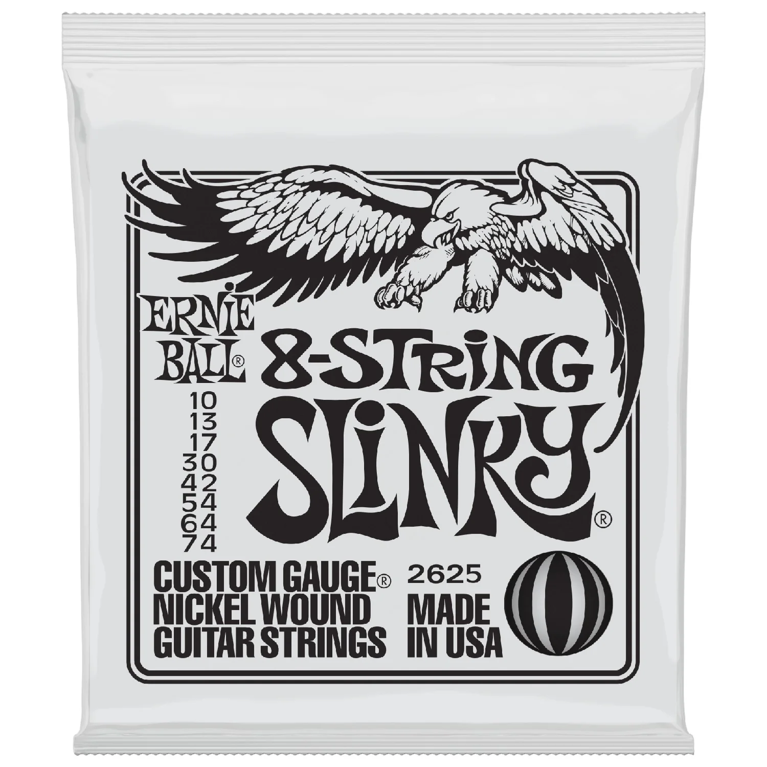Ernie Ball 2625 Slinky Electric Strings, 8-String - 0.10-0.42