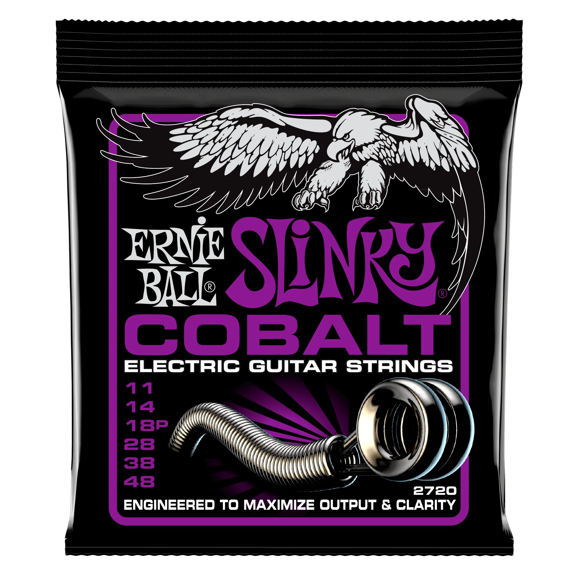 Ernie Ball 2720 Power Slinky Cobalt Electric Guitar Strings - 11-48