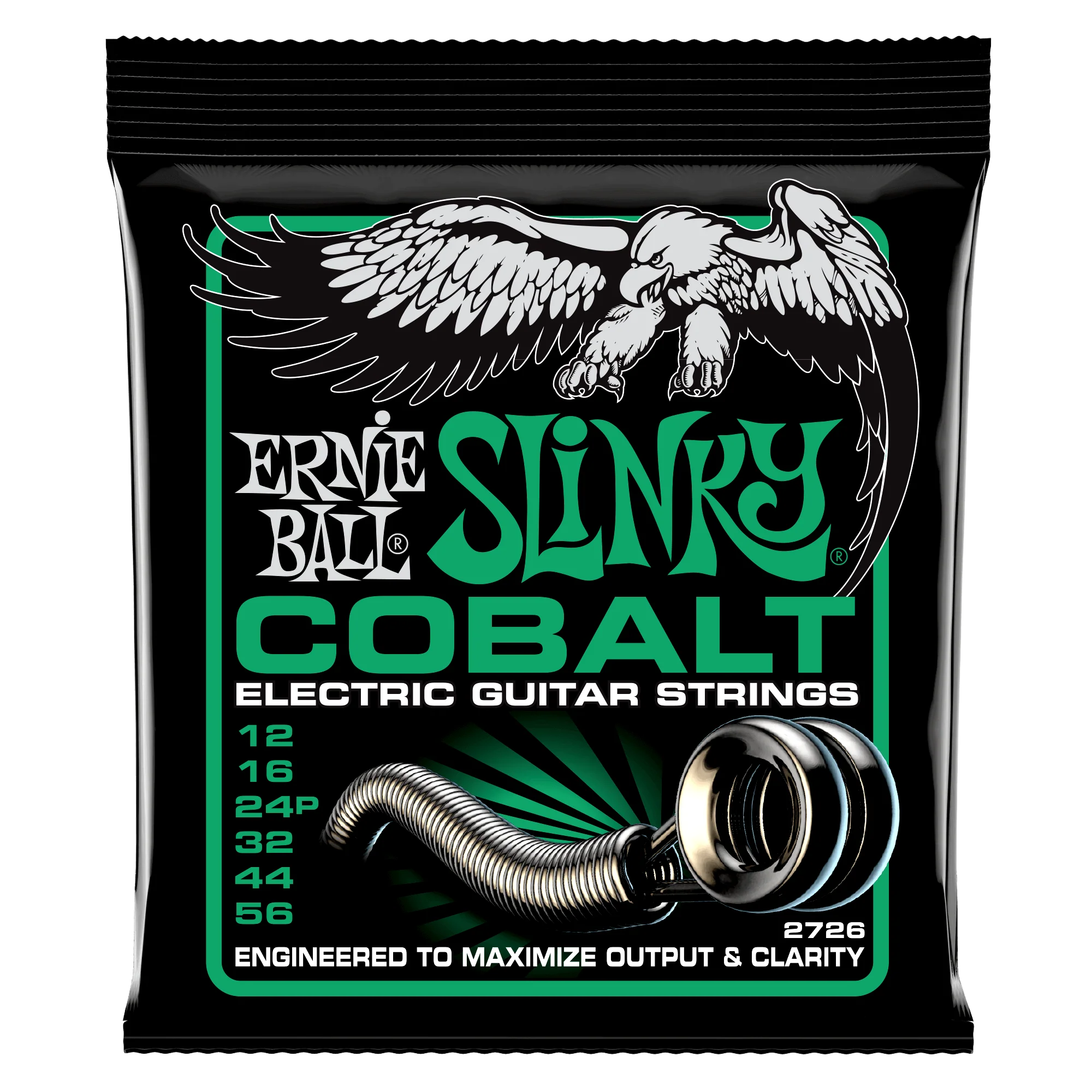 Ernie BallÂ 2726 Cobalt Not Even Slinky Electric Guitar Strings- 12-56
