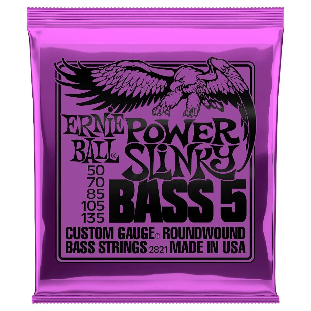 Ernie Ball 2821 Power Slinky 5-String Bass Guitar Strings