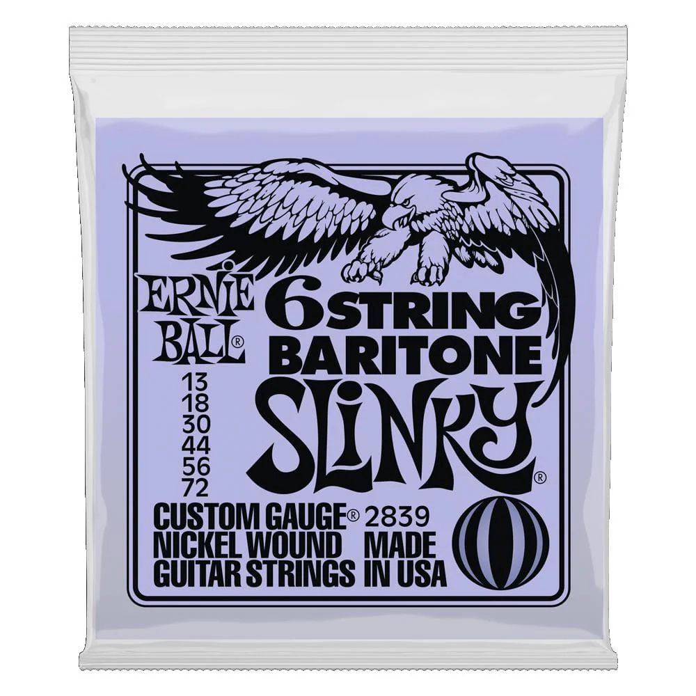 Ernie Ball 2839 Slinky Small Ball End Baritone Electric Guitar Strings