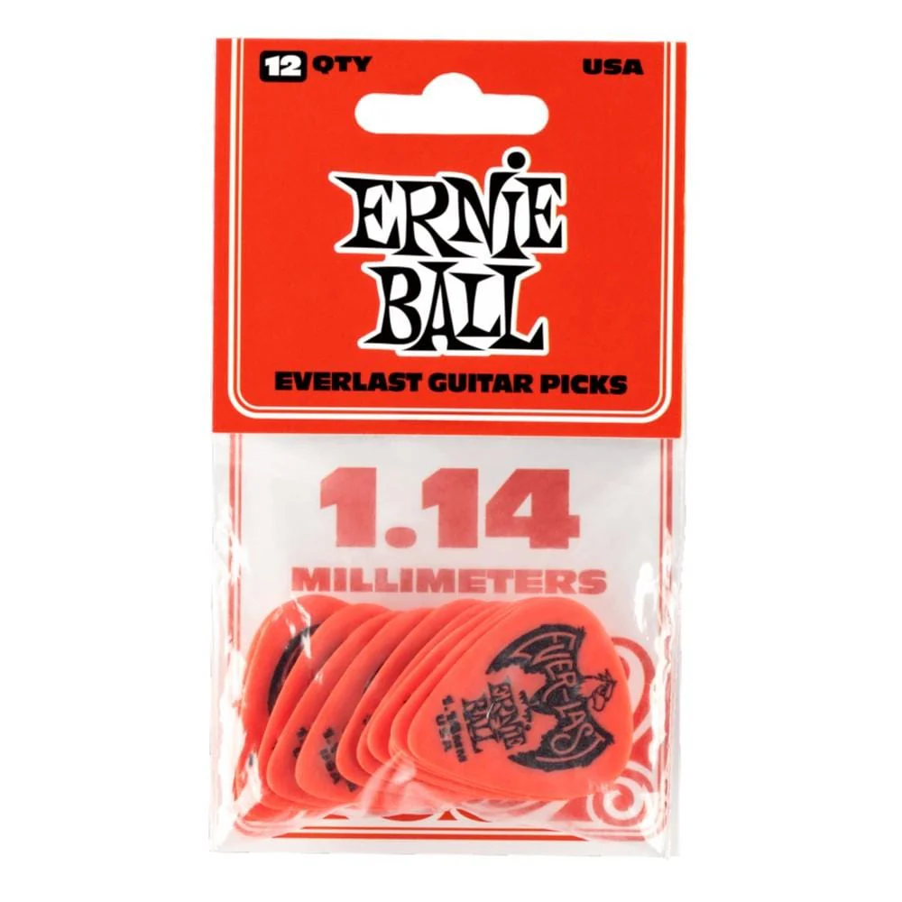 Ernie Ball 9194 Everlast Guitar Picks - Pack of 12 - 1.14mm Red - Image 2