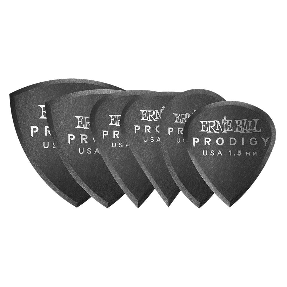 Ernie Ball 9342 Multipack Prodigy Guitar Picks - Pack of 6 - 1.5mm Black