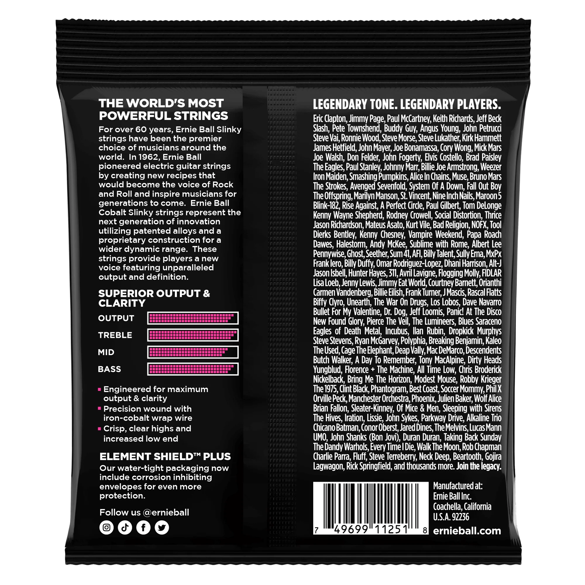Ernie Ball Cobalt Slinky Electric Guitar Strings (9-42 Gauge) - Image 2