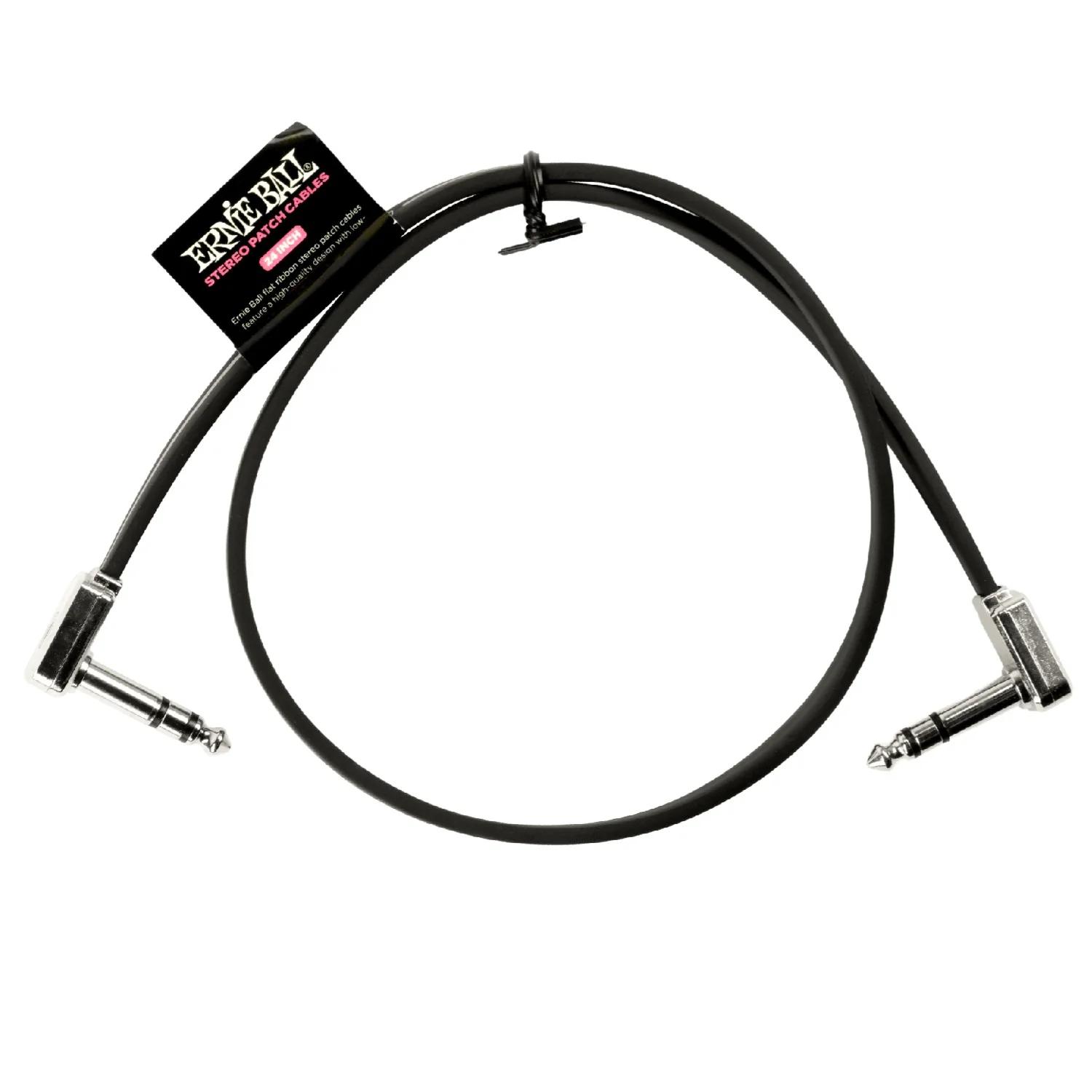 Ernie Ball Flat Ribbon Stereo Patch Cable - Black - Image 4