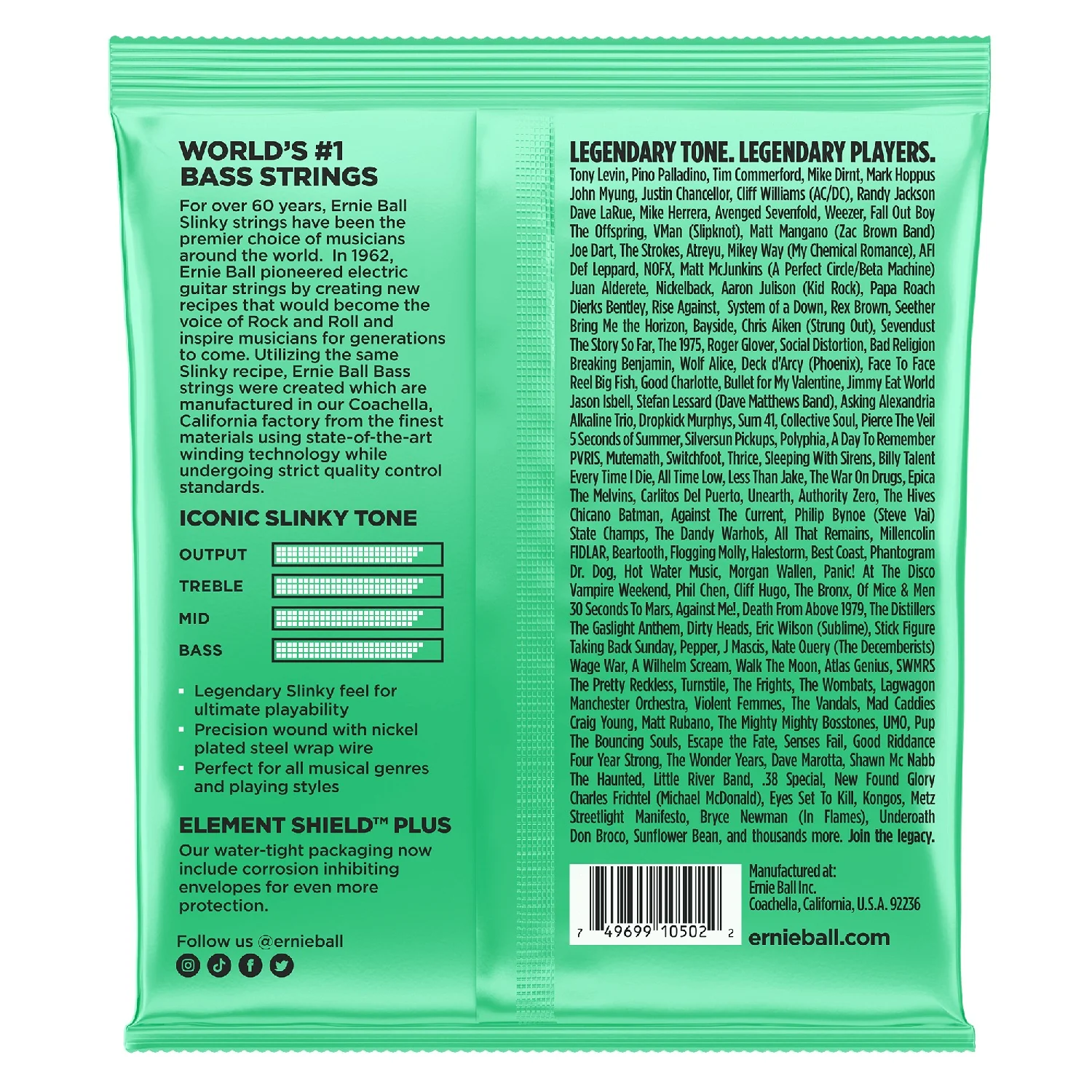 Ernie Ball Hyper Slinky Nickel Wound Electric Bass Guitar String - Image 2