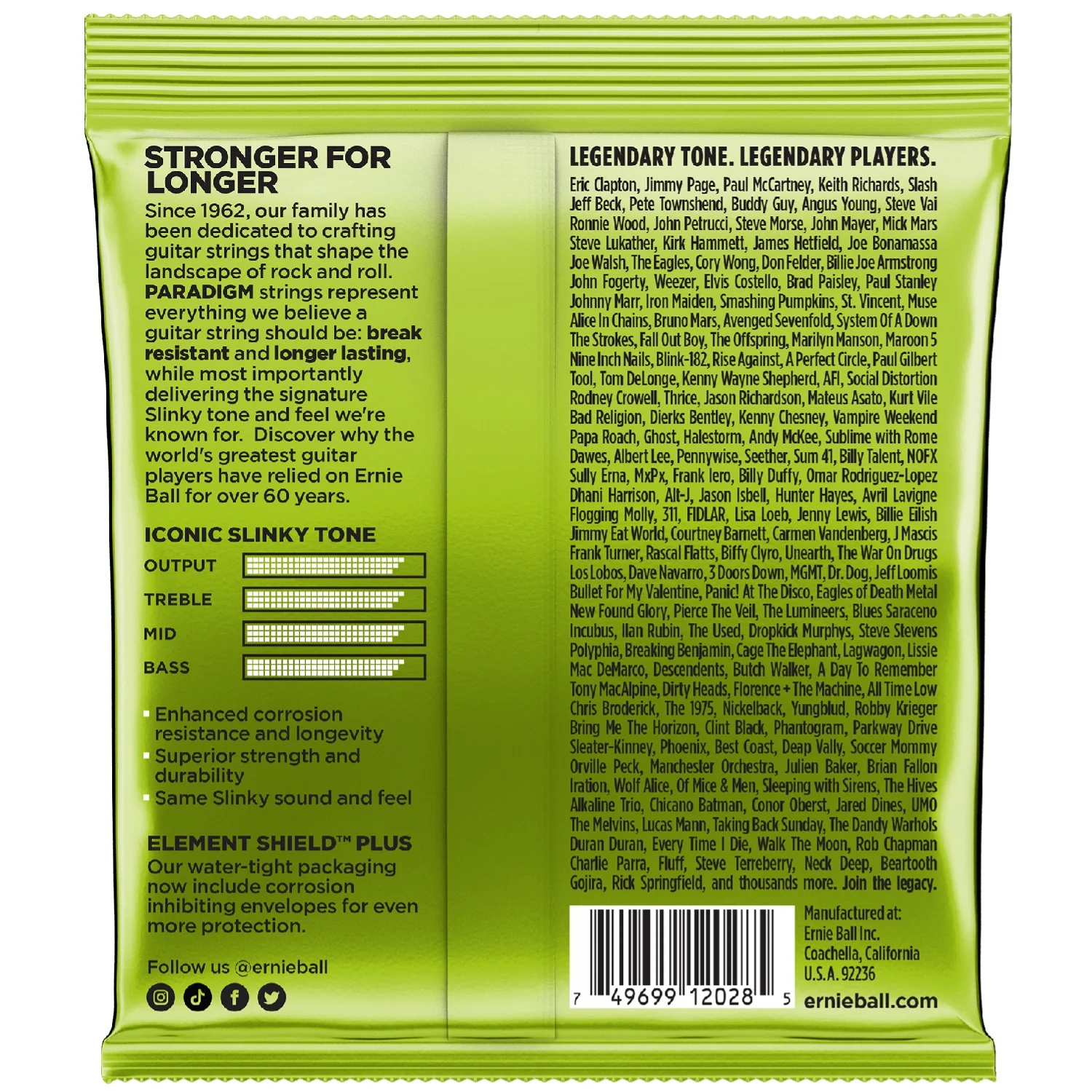 Ernie Ball 7-string Regular Paradigm Slinky Guitar Strings - Image 2