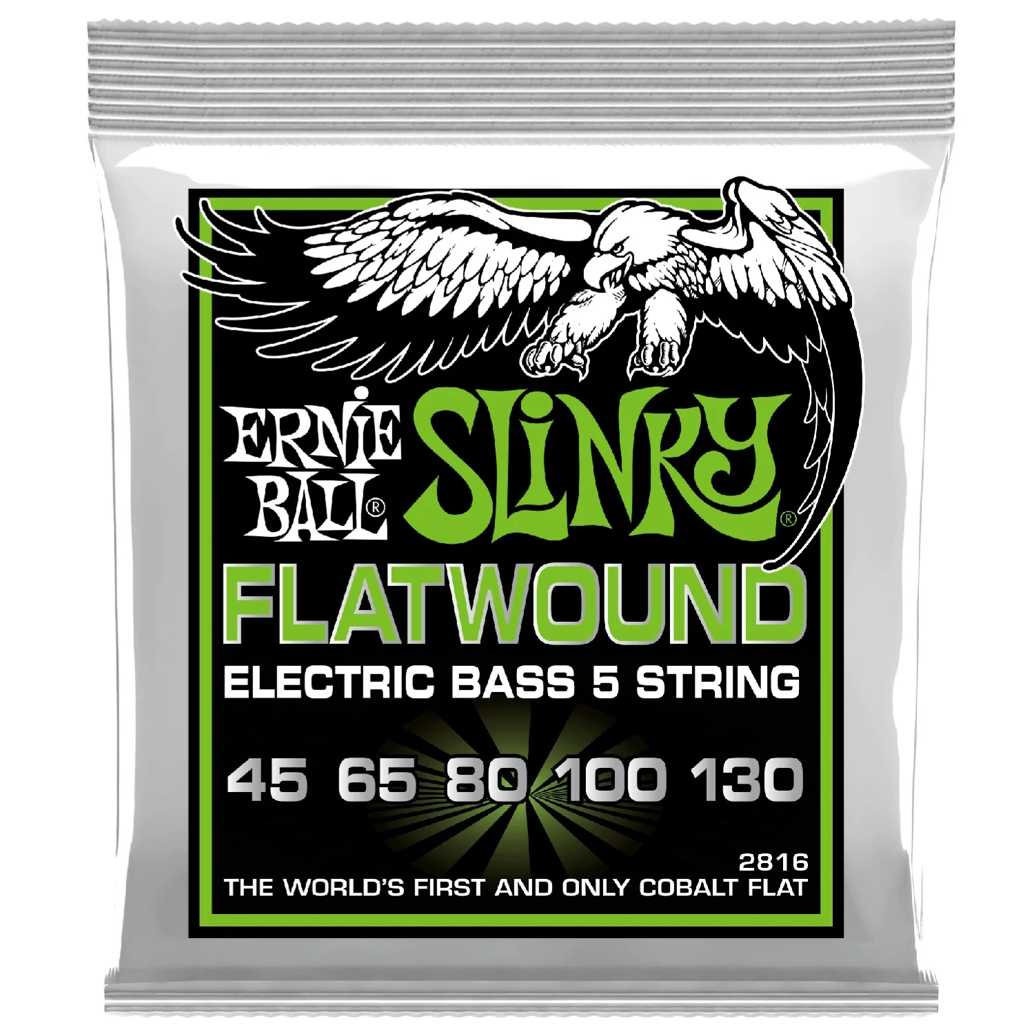 Ernie Ball 2816 Regular Slinky 5-Strings Flatwound Electric Bass Strings - 45-130