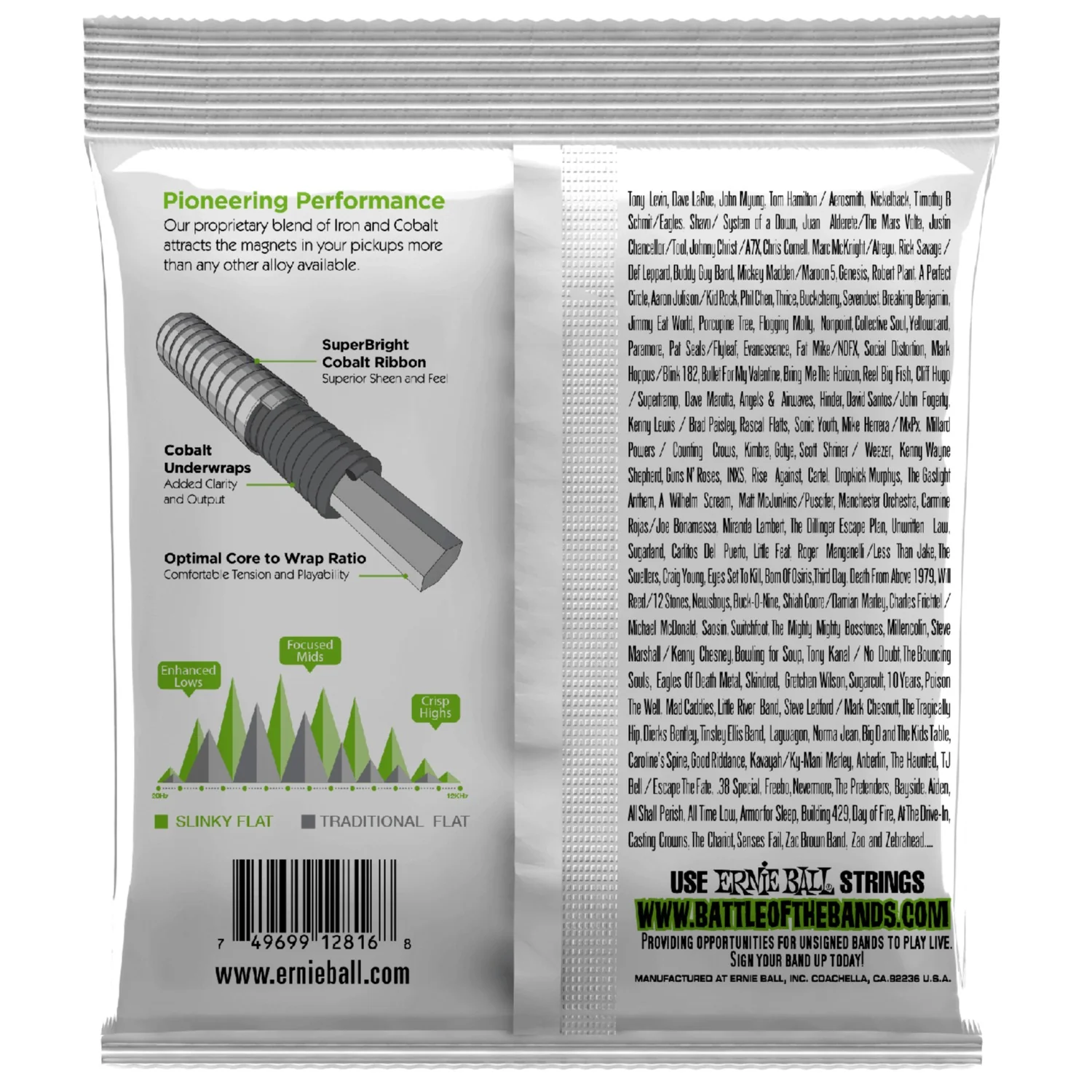 Ernie Ball 2816 Regular Slinky 5-Strings Flatwound Electric Bass Strings - 45-130 - Image 2