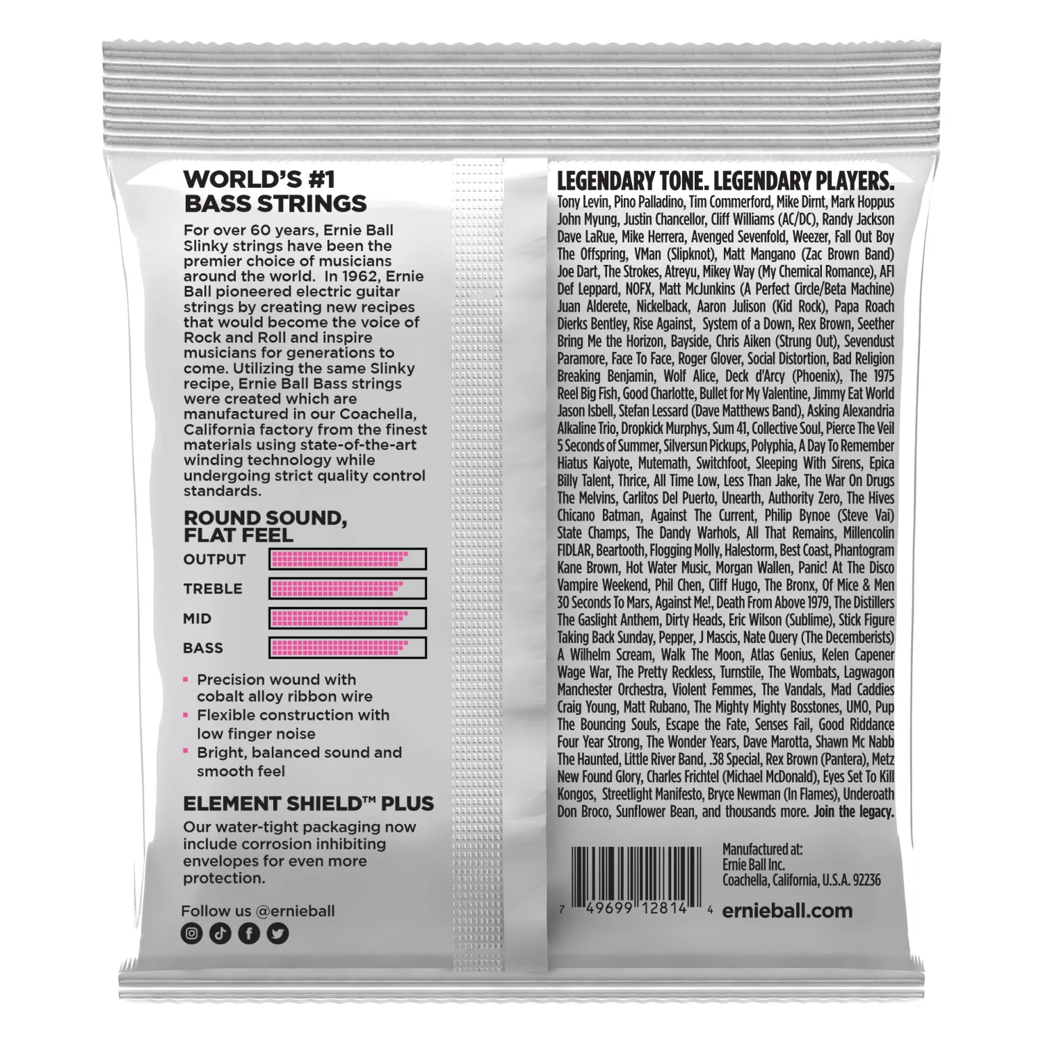 Ernie Ball Super Slinky Flatwound Electric Bass Guitar String - Image 2