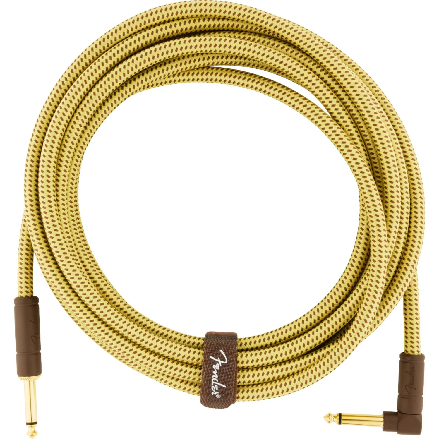 Fender 0990820086 15 Feet Deluxe Series Instrument Cable Straight/Angle- Tweed - Image 2