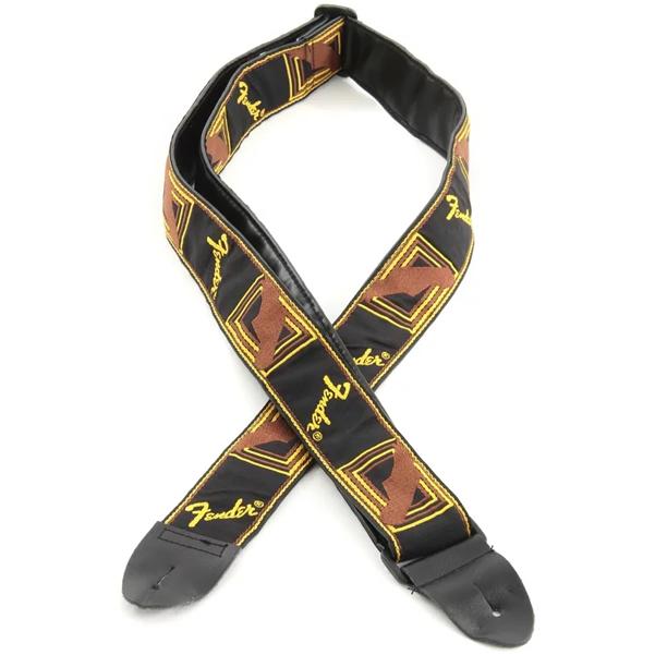 Fender 2inch Monogrammed Straps - Black/Yellow/Brown