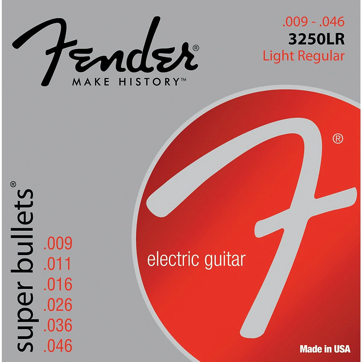 Fender 3250LR Super Bullets Electric Guitar Strings - Light/Regular
