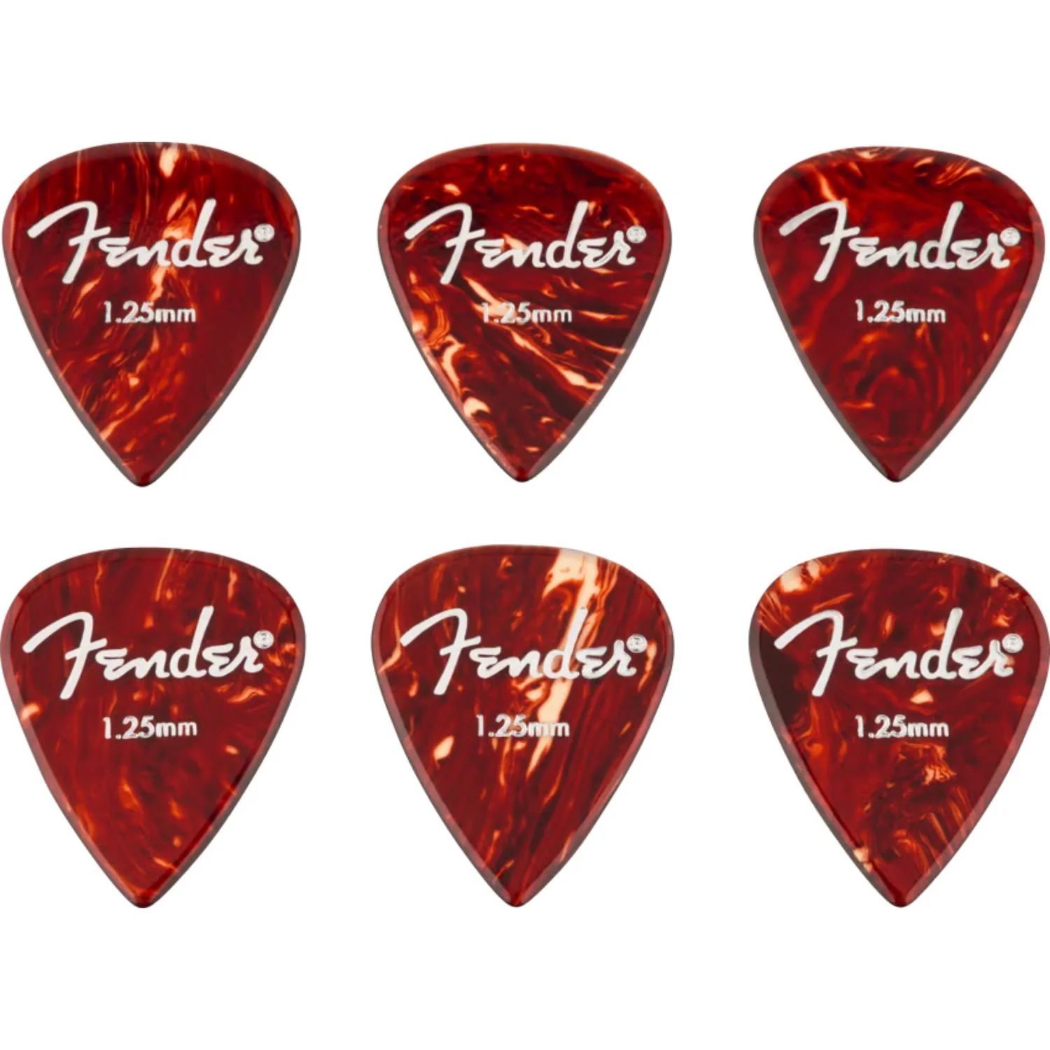 Fender Aero Acrylic Tortoiseshell Guitar Picks - Pack of 6