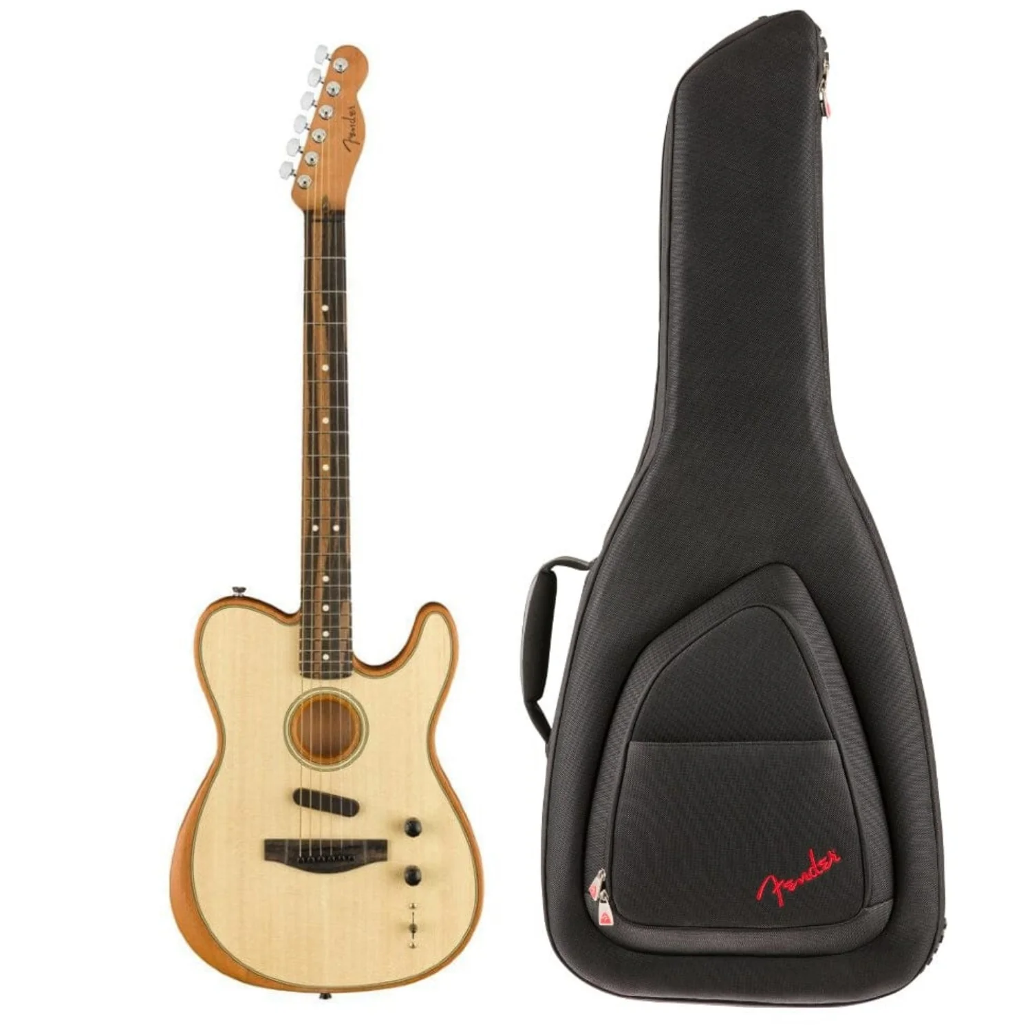 Fender American Acoustasonic Telecaster 6 String Electro Acoustic Guitar - Image 15