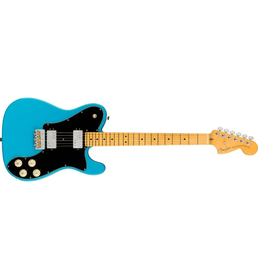 Fender American Professional II Telecaster Deluxe 6 String Electric Guitar - Miami Blue - Image 2