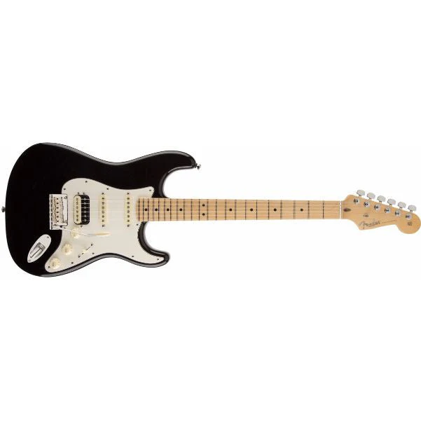 Fender American Standard Stratocaster Electric Guitar HSS Shawbucker, Maple Fingerboard, Black
