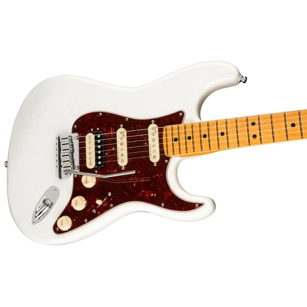 Fender American Ultra Stratocaster HSS 6 String Electric Guitars - Arctic Pearl - Image 4