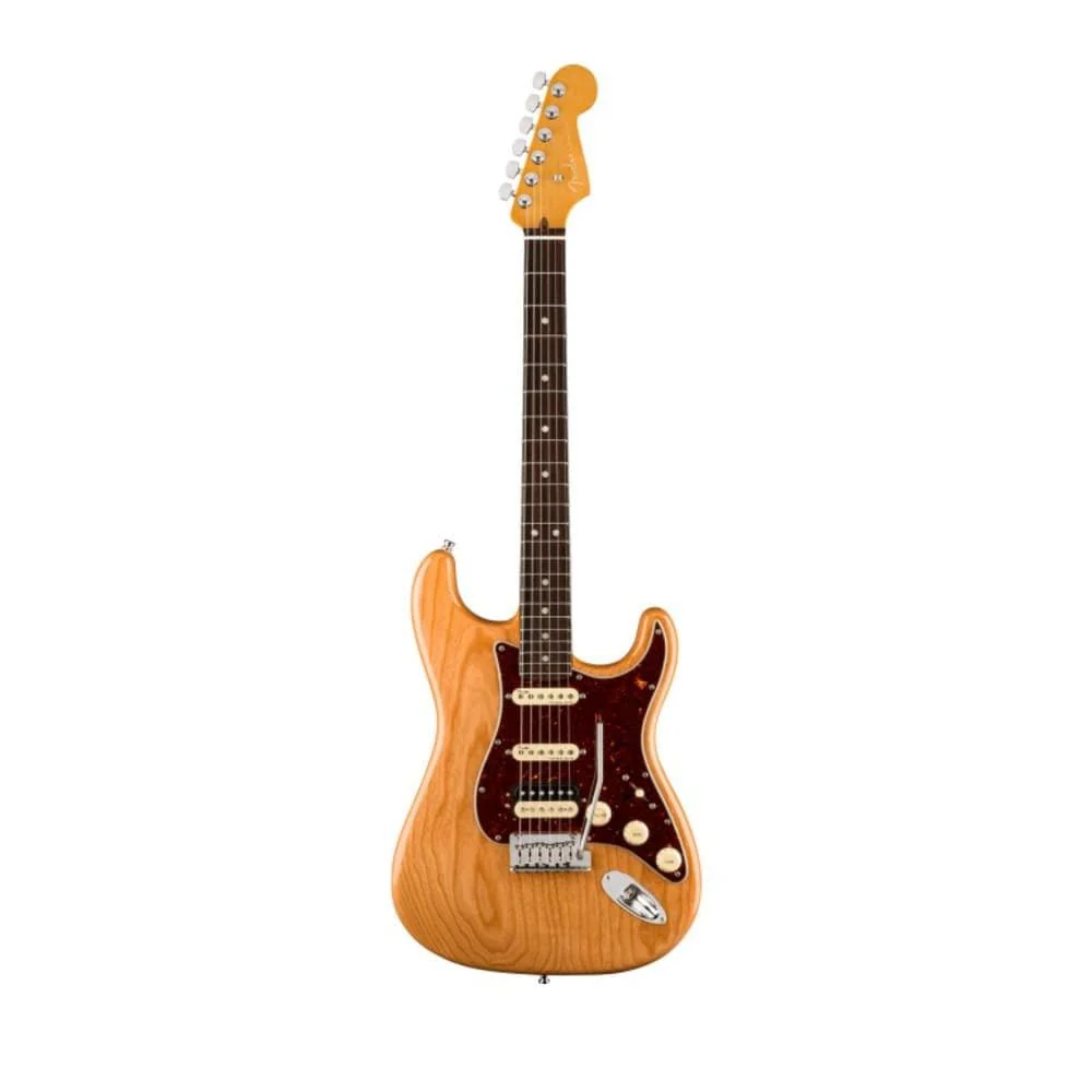 Fender American Ultra Stratocaster HSS Electric Guitars - Aged Natural
