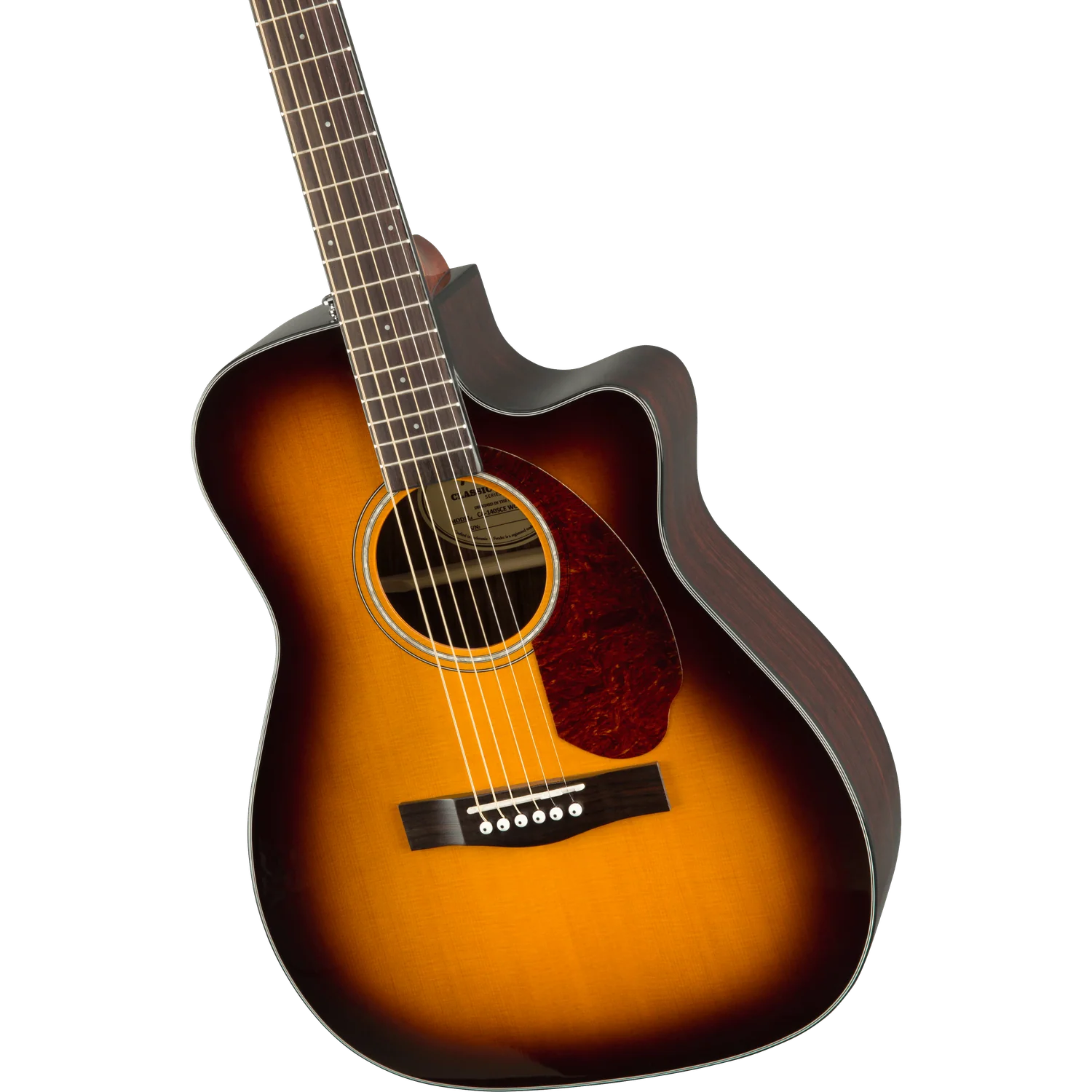Fender CC-140SCE Concert Electro-Acoustic Guitar with Case - Image 4