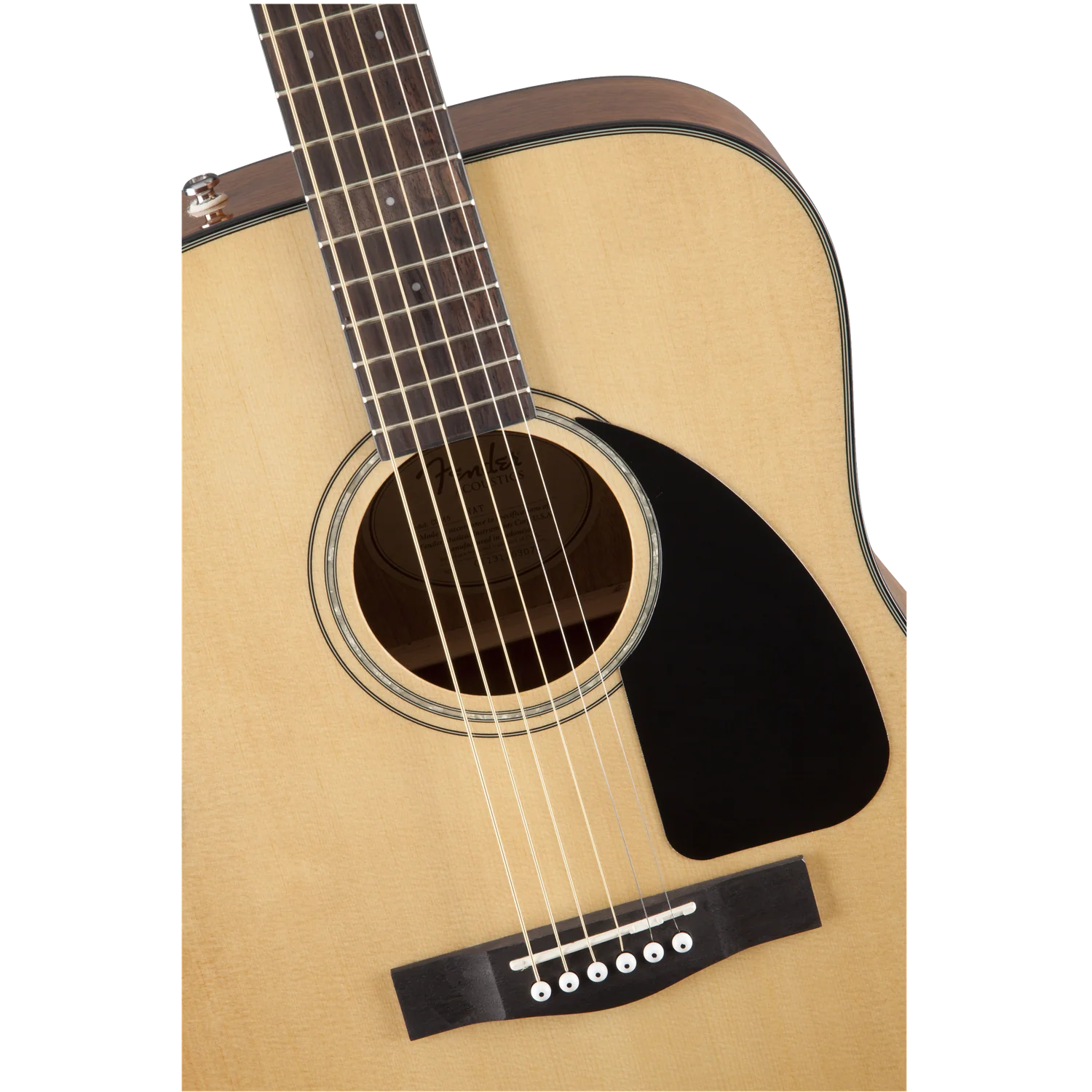 Fender CD 60 Dread V3 DS 6 String Acoustic Guitar Bundle with Dust Cover, Tuner, Cloth, Strap, Picks & Ebook - Image 4