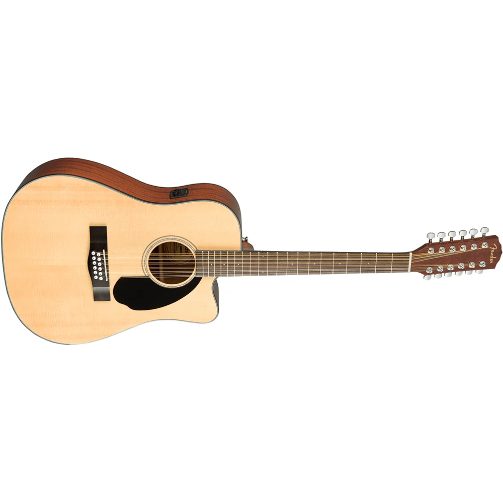 Fender CD-60SCE 12-String Electro Acoustic Dreadnaught Guitar - Natural - Image 3