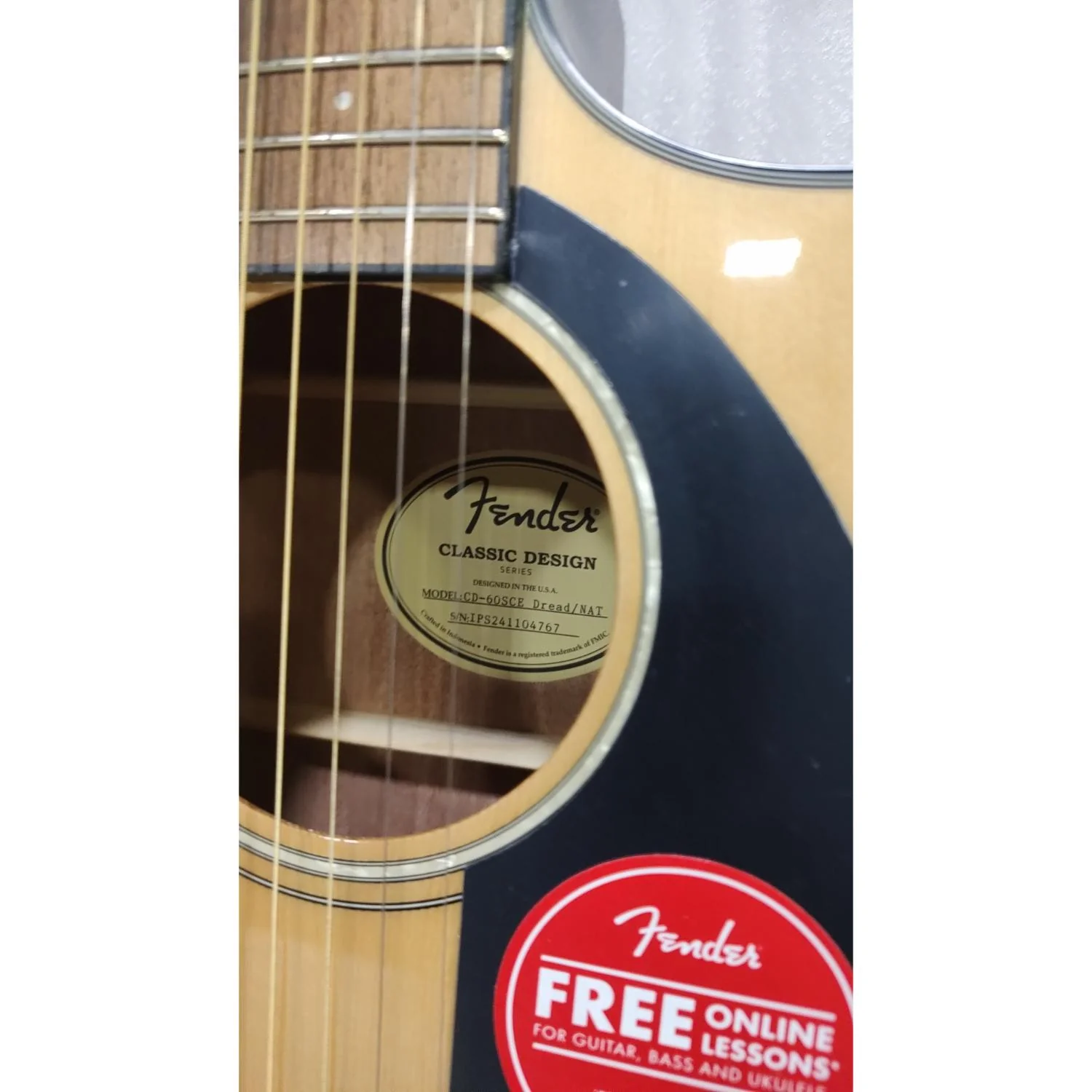 Fender CD-60SCE Dreadnought Electro-Acoustic Guitar - Open Box - Image 33