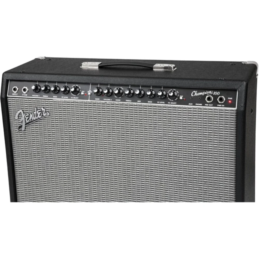 Fender Champion 100 Watts Guitar Combo Amplifier with Cable, Polishing Cloth & E-Book - Image 6
