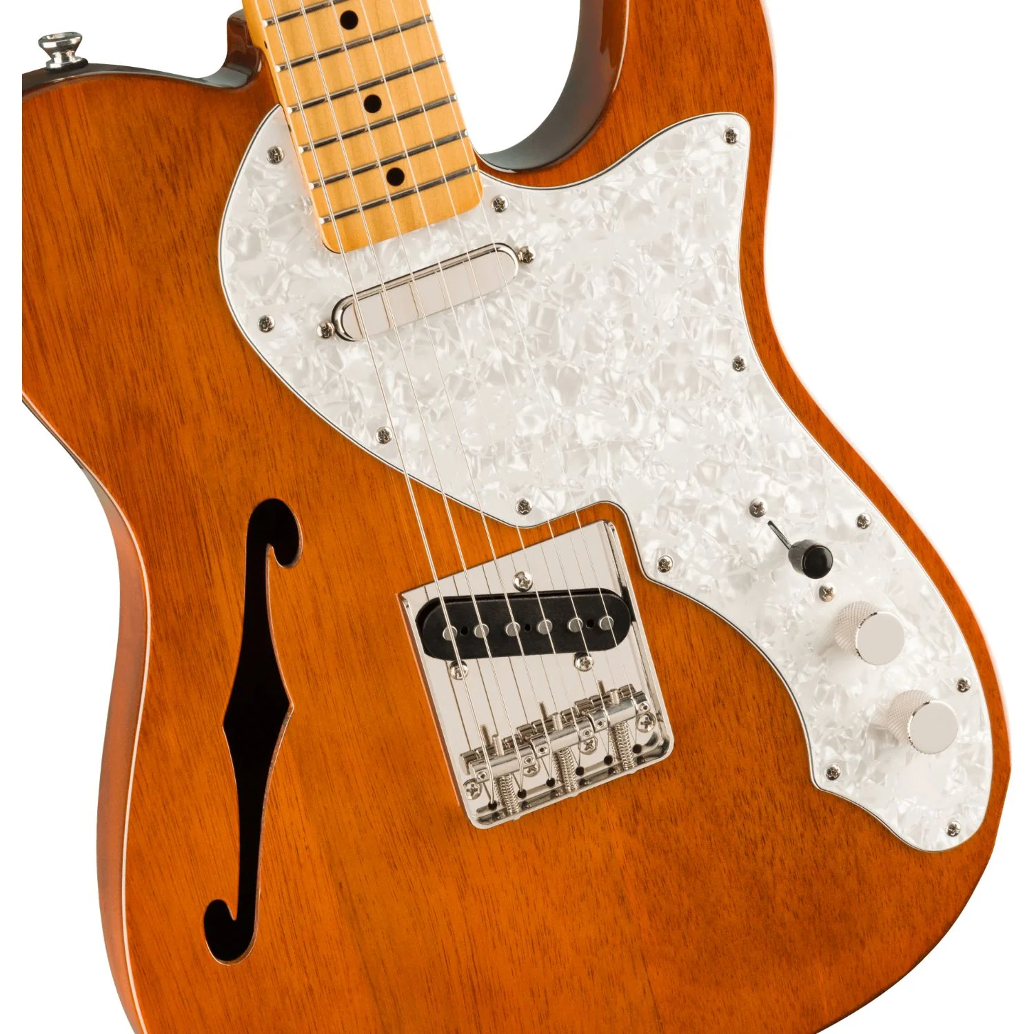 Fender Classic Vibe 60s Telecaster Thinline 6 String Electric Guitar - Natural - Image 2