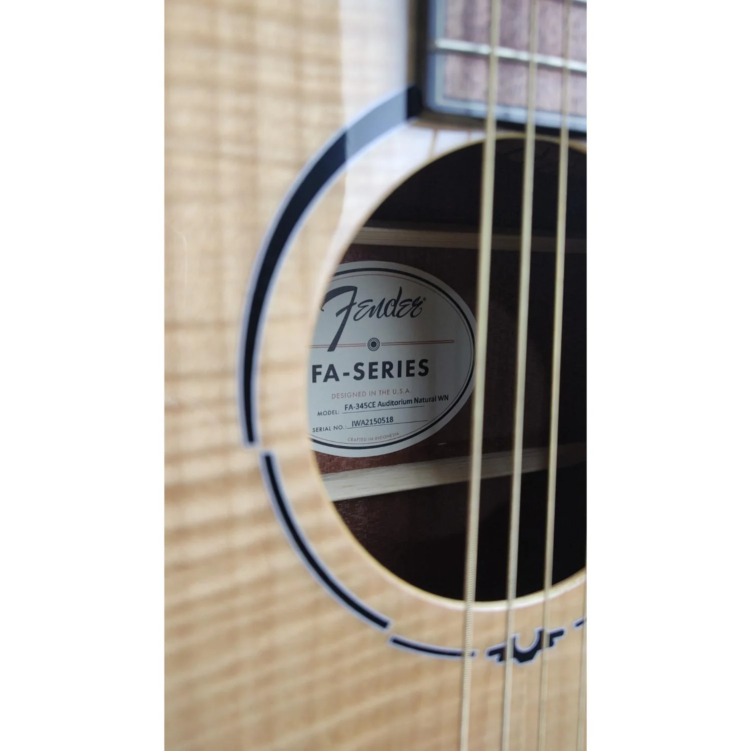 Fender FA-345CE Auditorium Electro Acoustic Guitar - Open Box - Image 2