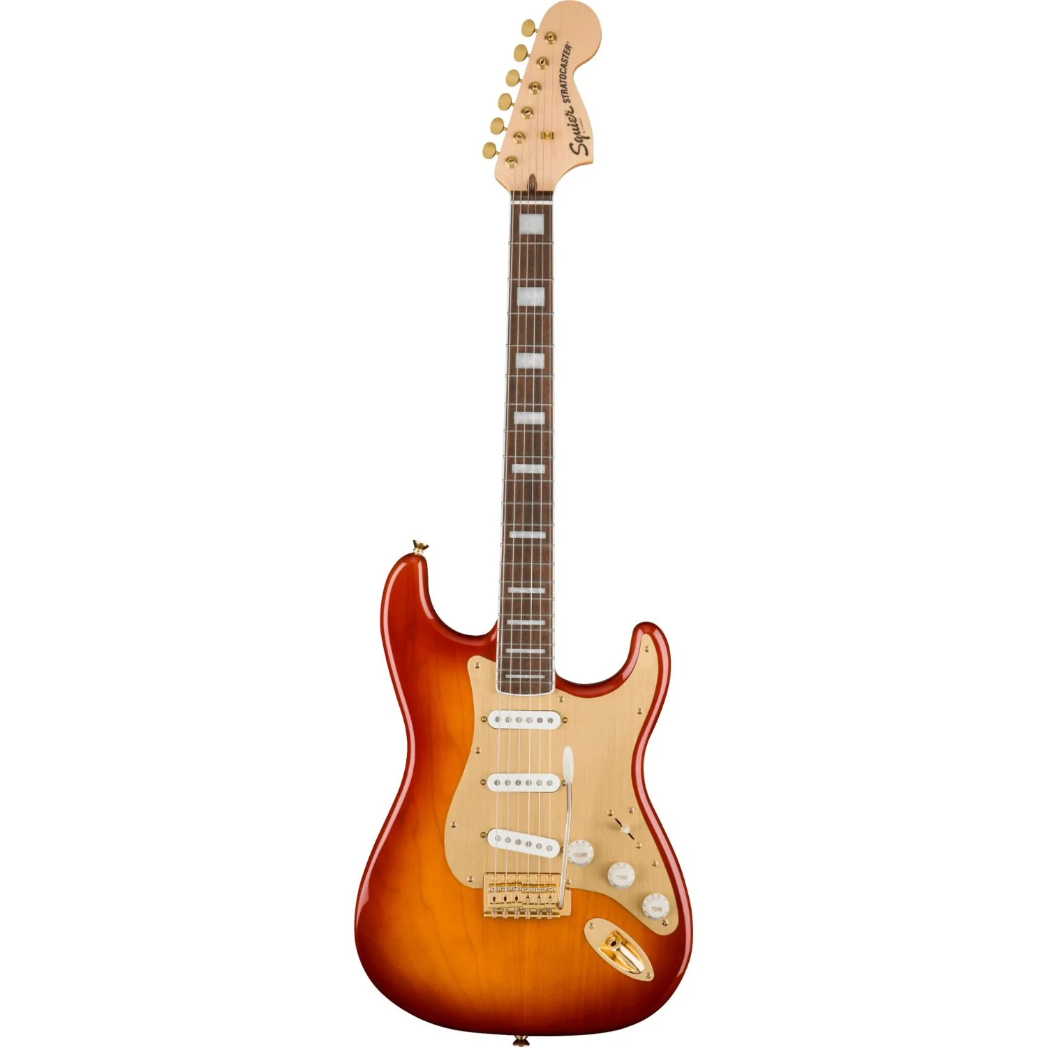 Fender Squier 40th Anniversary Stratocaster Gold Edition Electric Guitar - Image 49