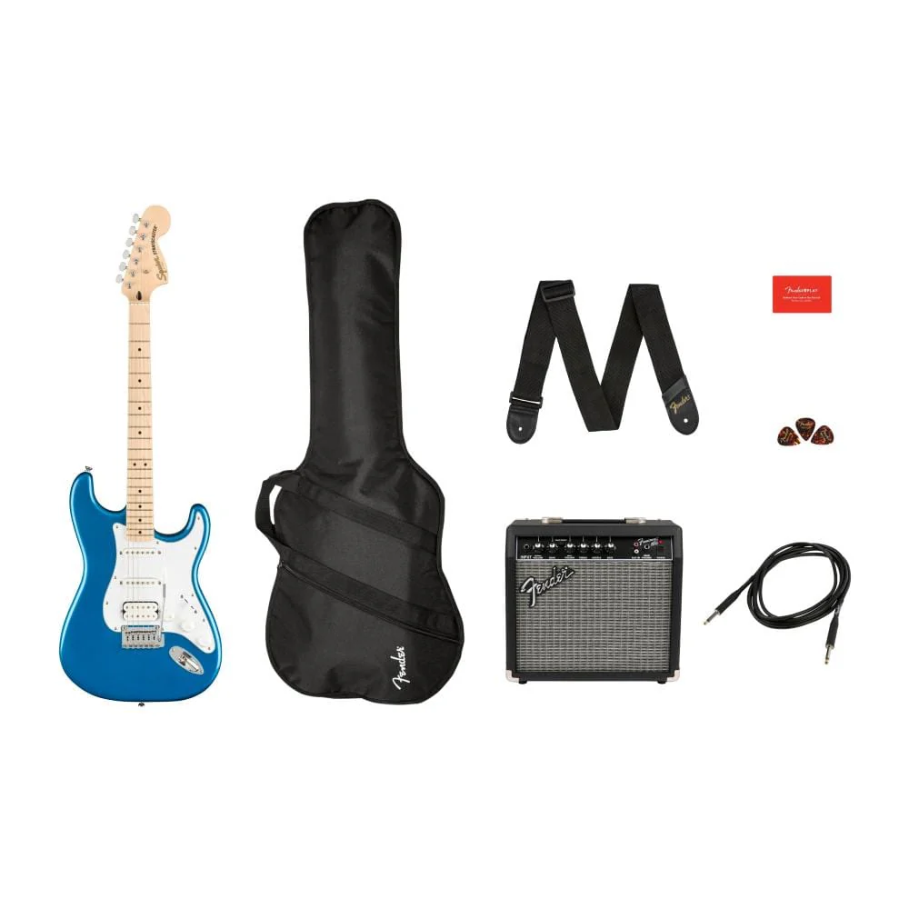 Fender Squier Affinity Series 6 String Stratocaster HSS Electric Guitar Pack With Gigbag & Amplifier - Image 15