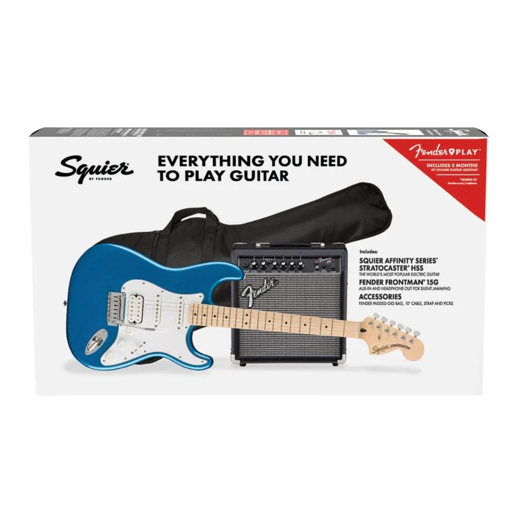 Fender Squier Affinity Series 6 String Stratocaster HSS Electric Guitar Pack With Gigbag & Amplifier - Image 18