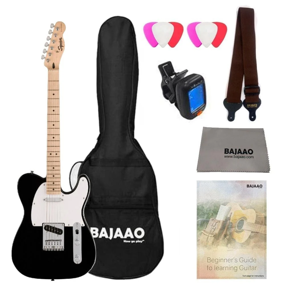 Fender Squier Sonic Telecaster Electric Guitar With Gigbag, Polishing Cloth, Picks, Strap, Tuner & Ebook