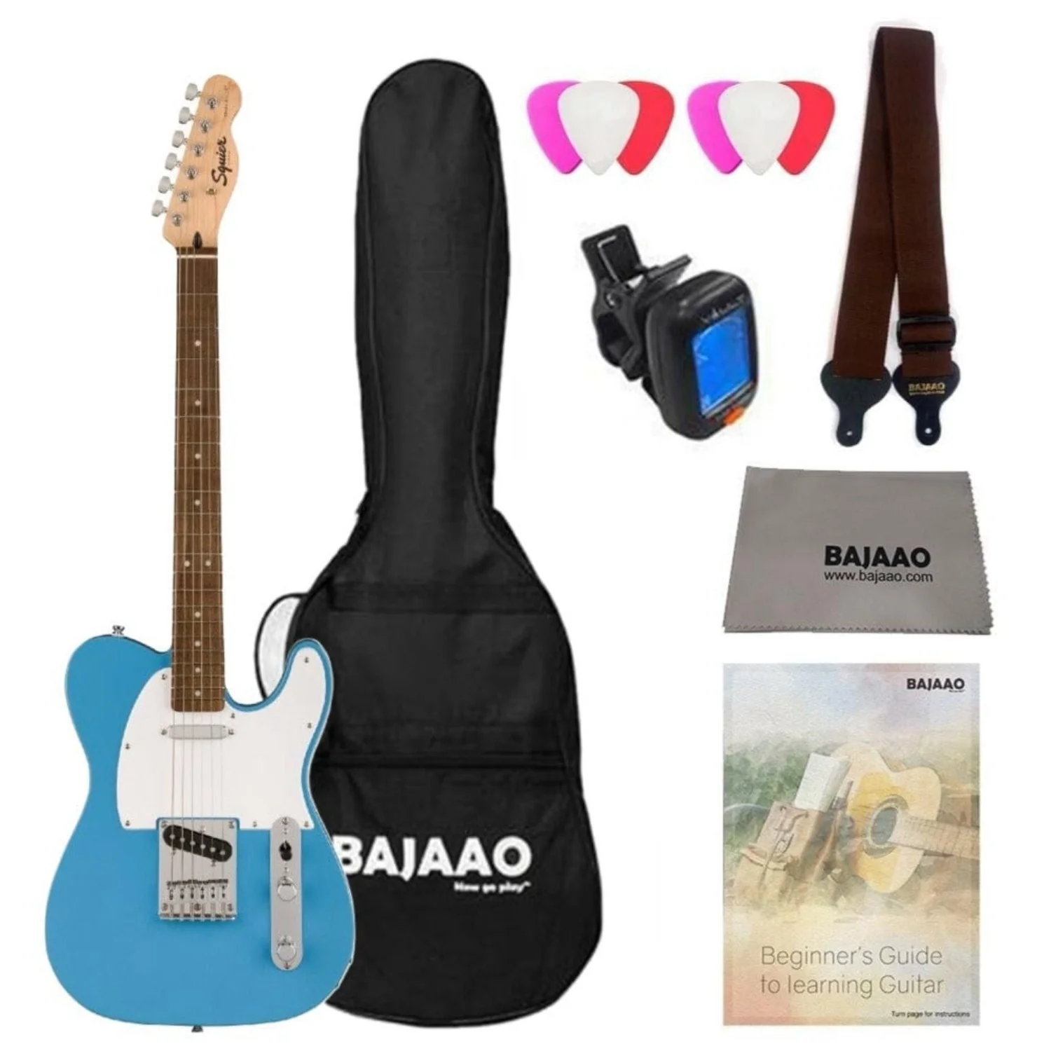 Fender Squier Sonic Telecaster Electric Guitar With Gigbag, Polishing Cloth, Picks, Strap, Tuner & Ebook - Image 23