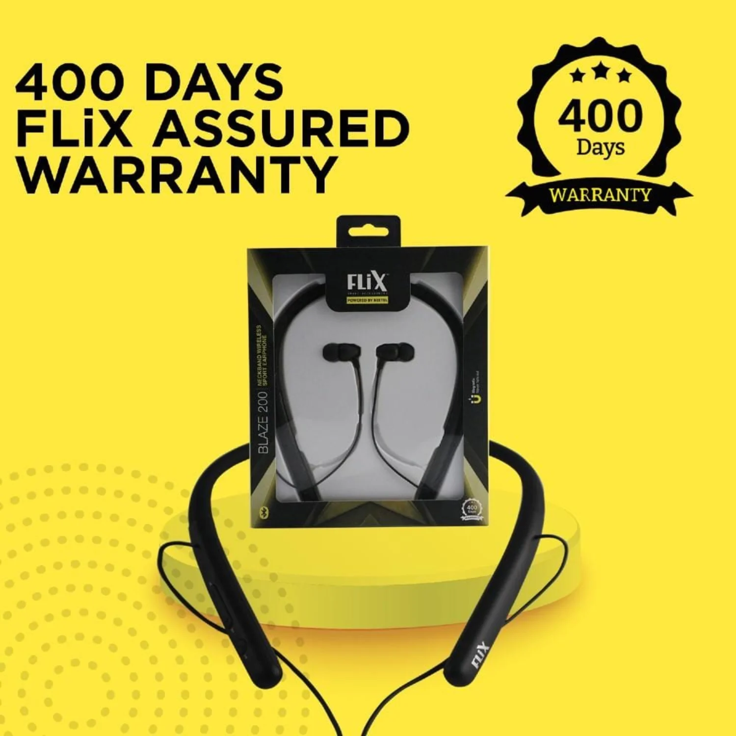 FLiX (Beetel) Blaze 200 Wireless Bluetooth In-Ear Collar Neckband - Black - Image 6